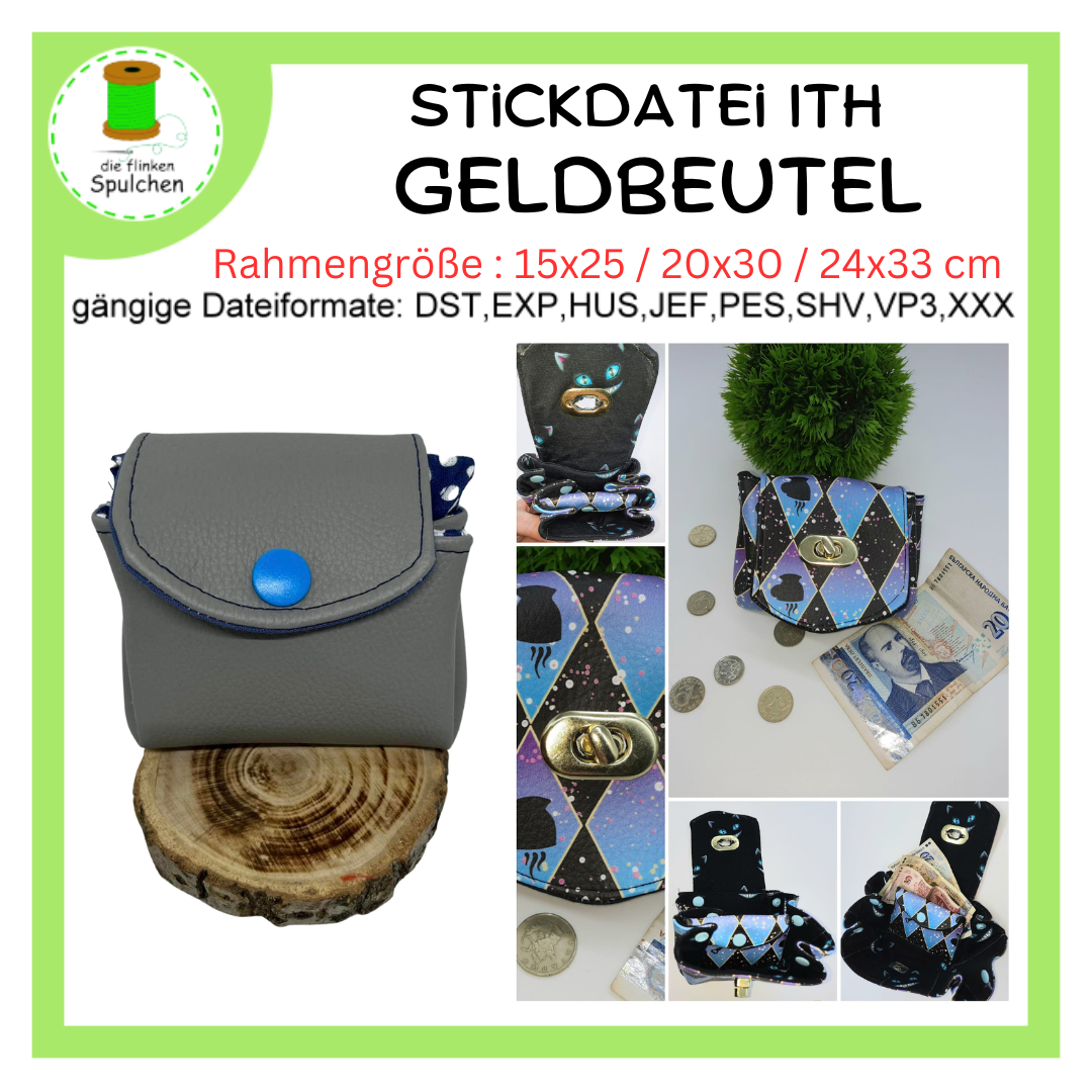 Stickdatei ITH Geldbeutel