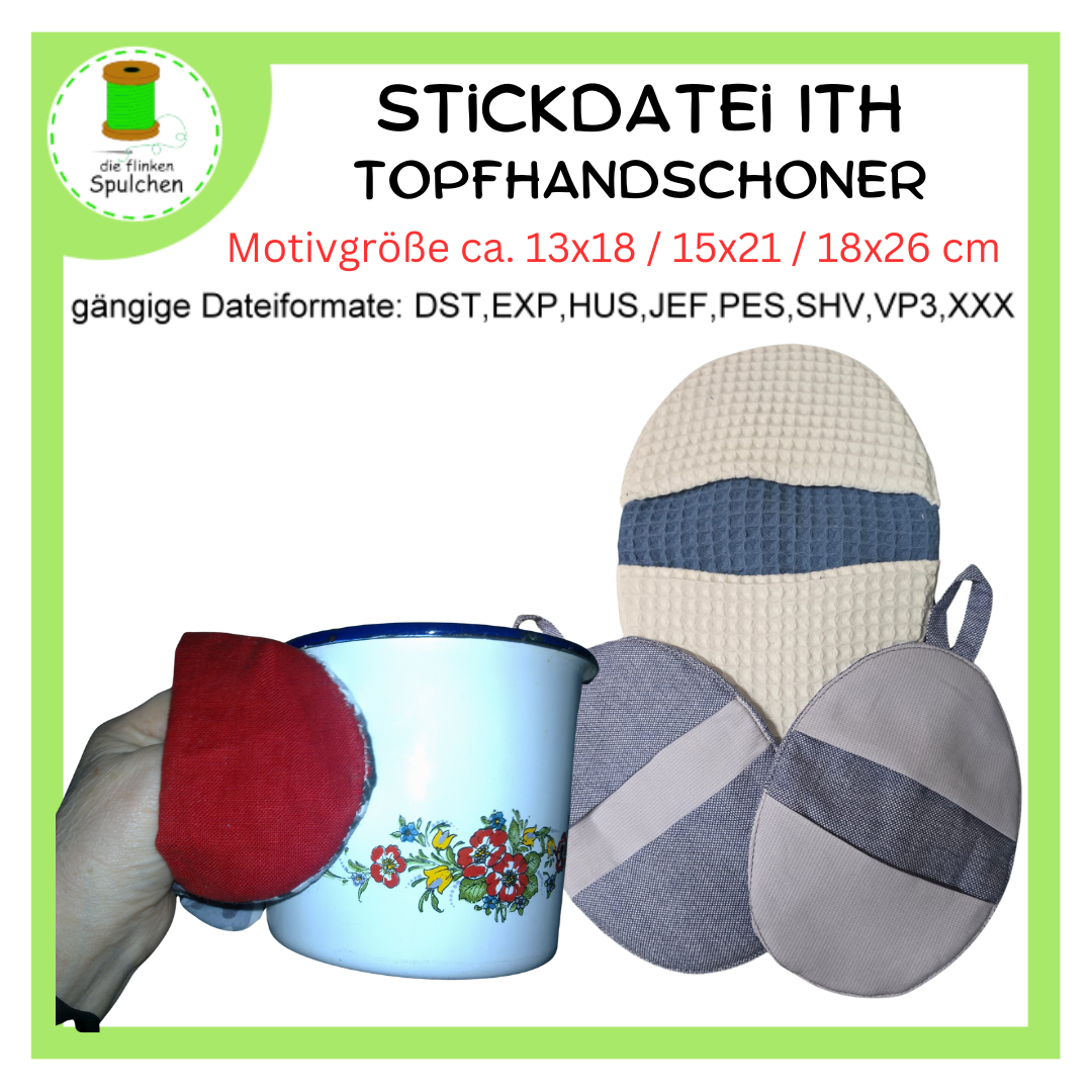 Stickdatei ITH Topfhandschoner