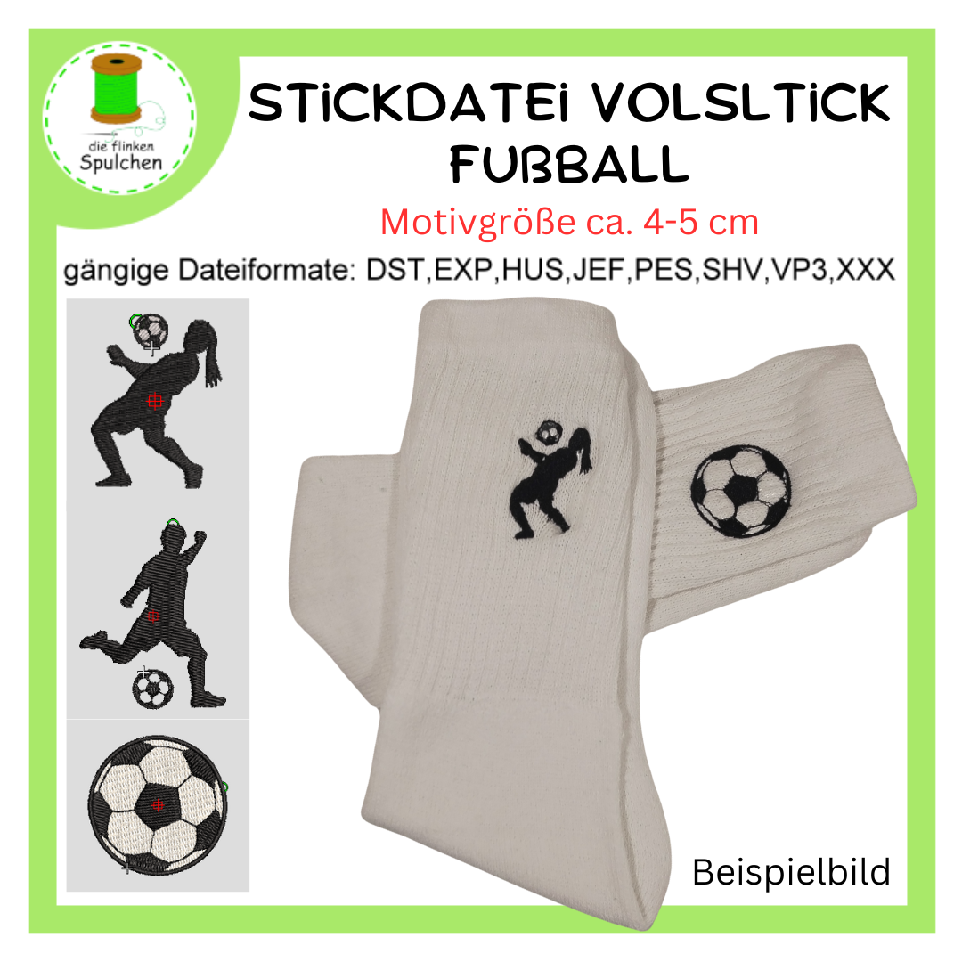 Stickdatei Vollstick Minimotive Fußball