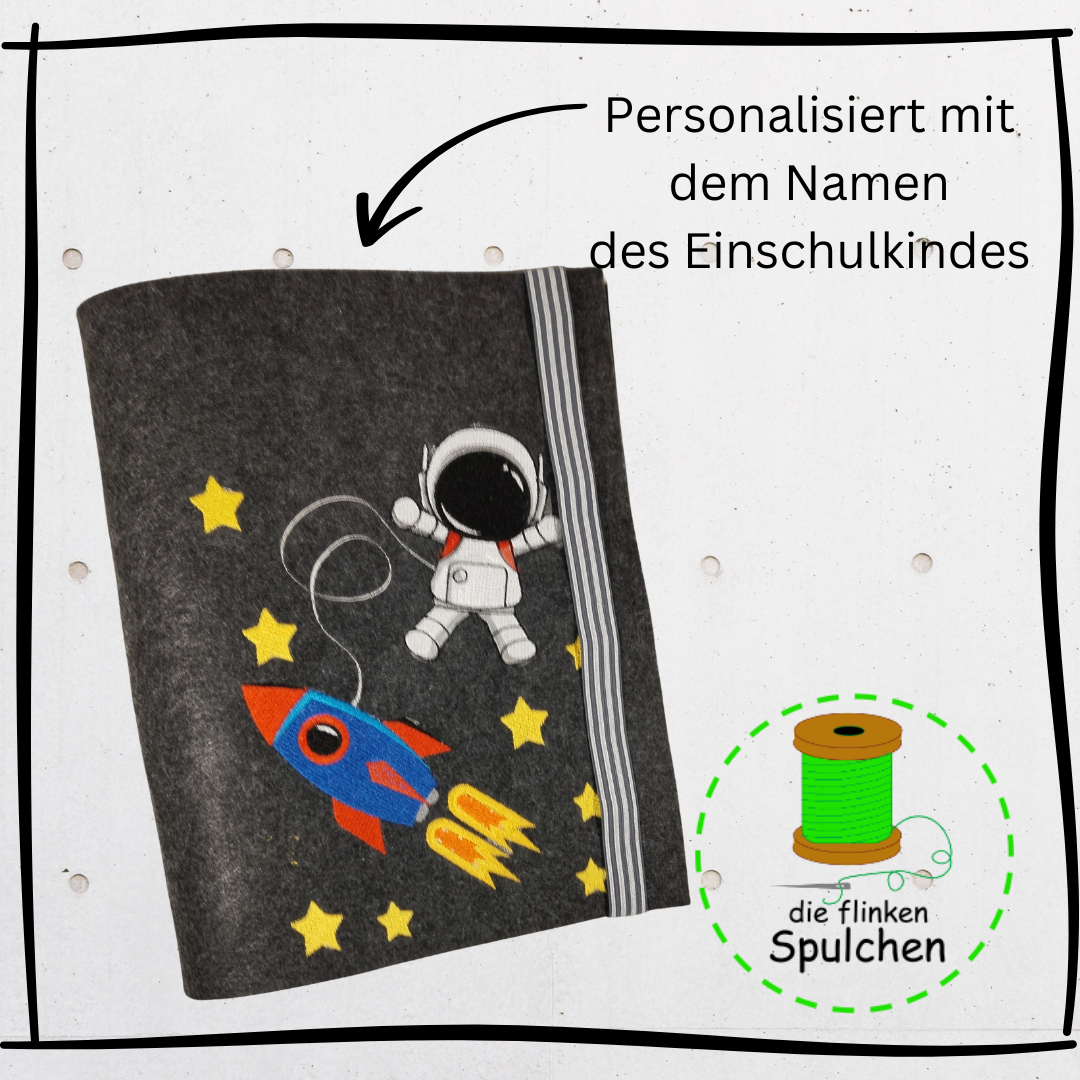 Zeugnismappe „Astronaut & Rakete“ – für kleine Weltentdecker