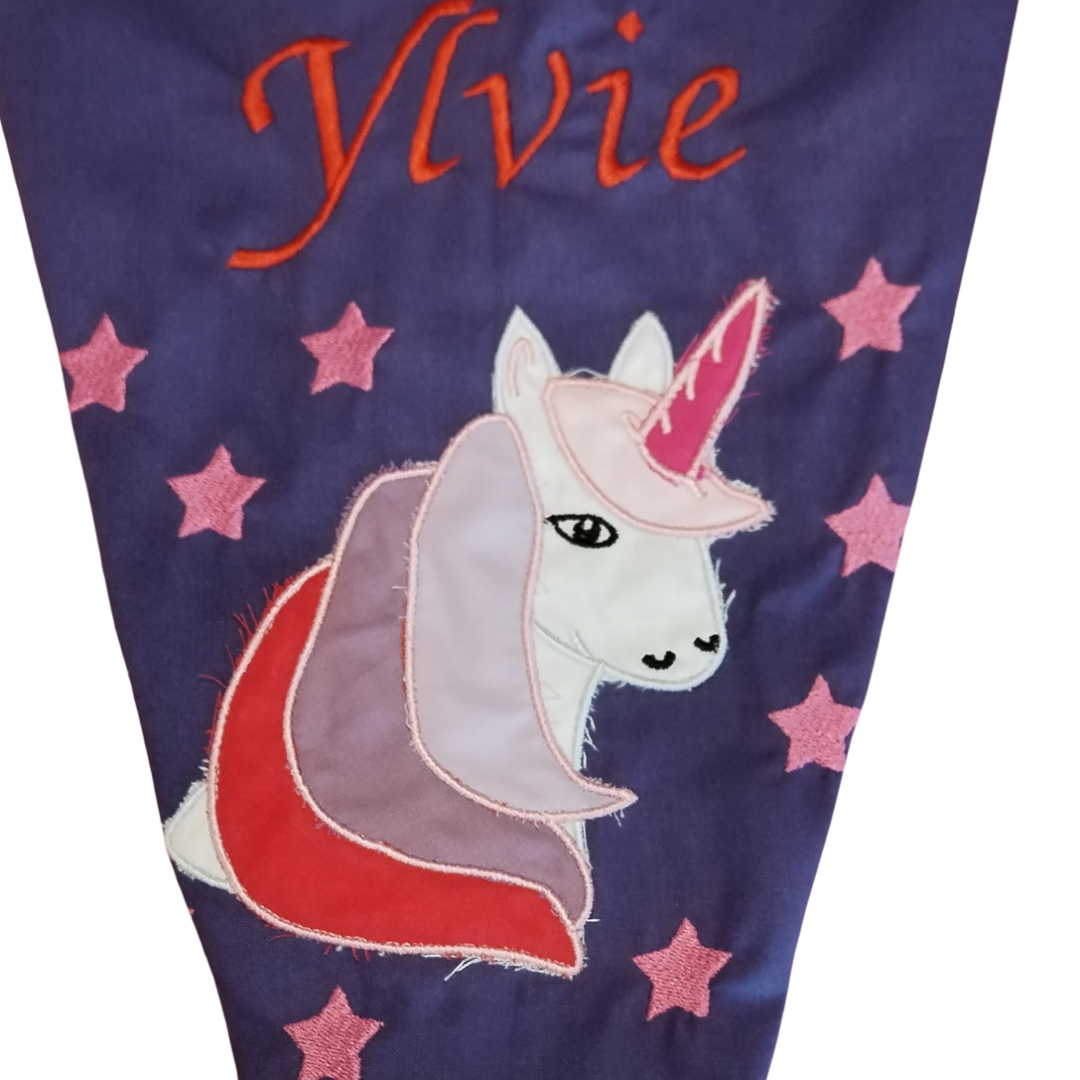 Schultüte Einhorn, Stoff incl. Papprohling