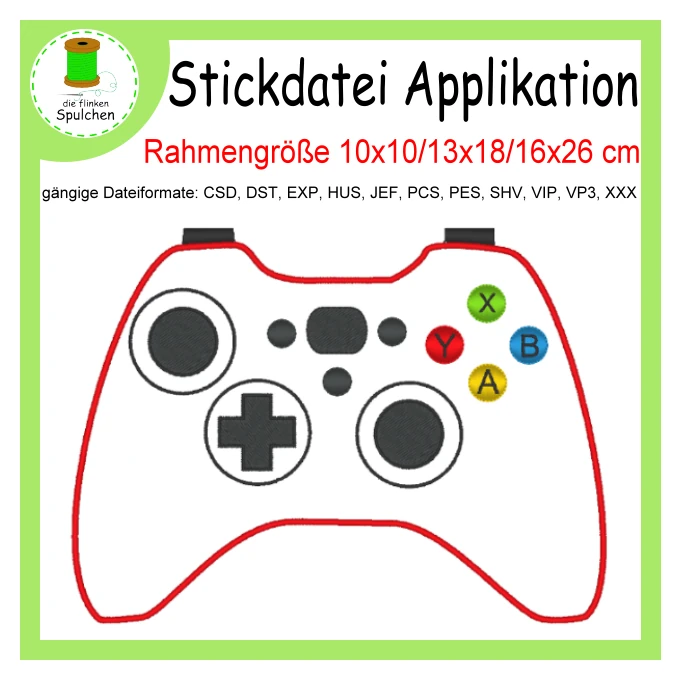 Stickdatei Applikation Spielekontroler
