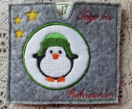 Stickdatei ITH ...Tage bis Weihnachten / Adventkalender