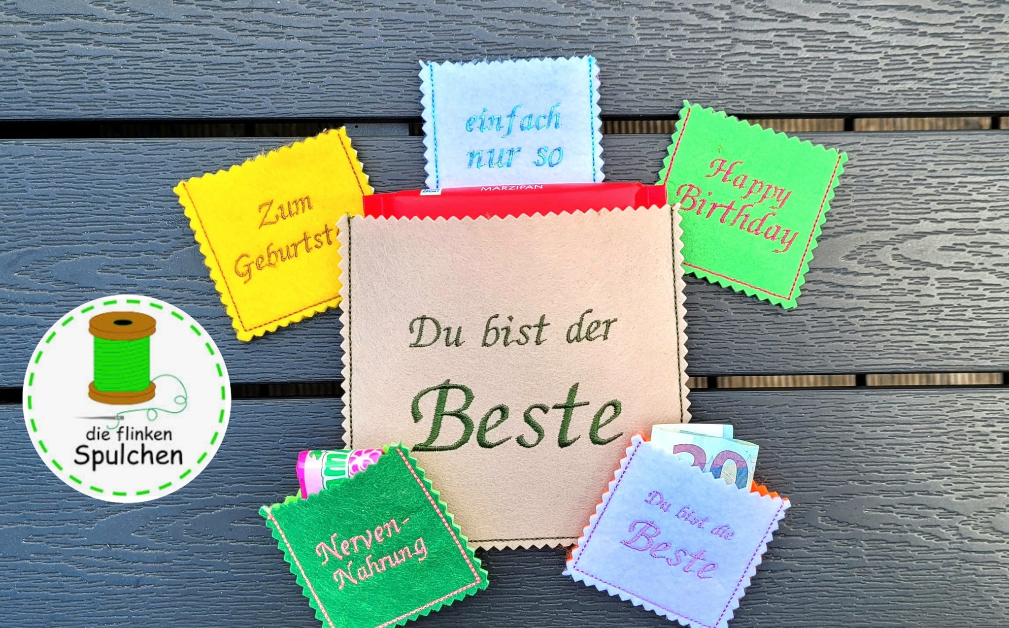 Stickdatei ITH quadratische Schoko Verpackung