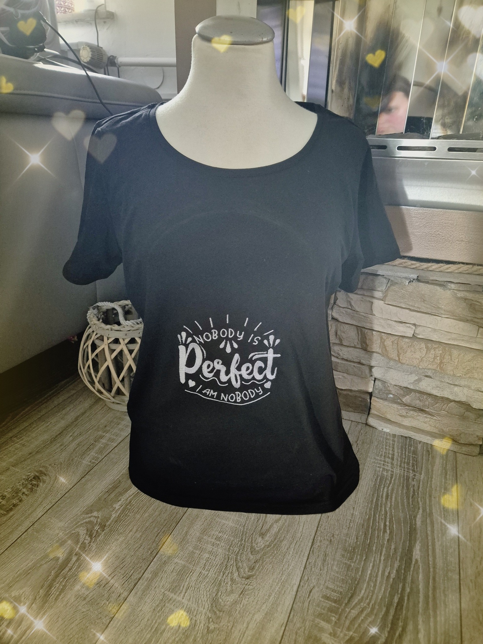 Stickdatei Spruch Nobody is Perfect