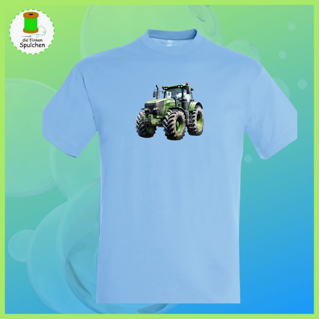Bügelbild Traktor grün