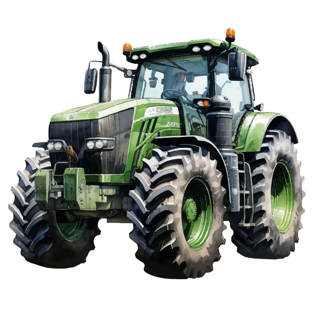 Bügelbild Traktor grün