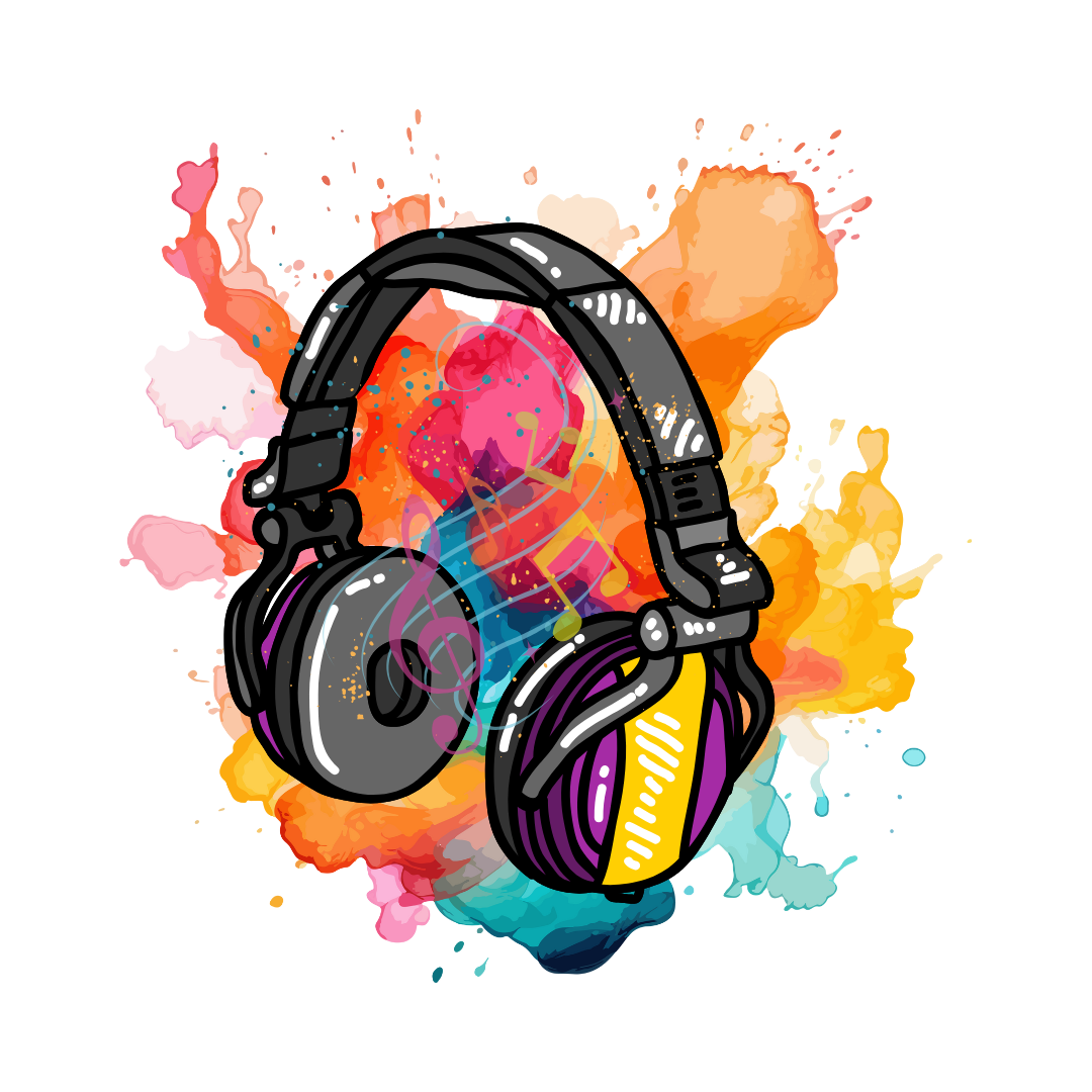 Bügelbild Kopfhörer