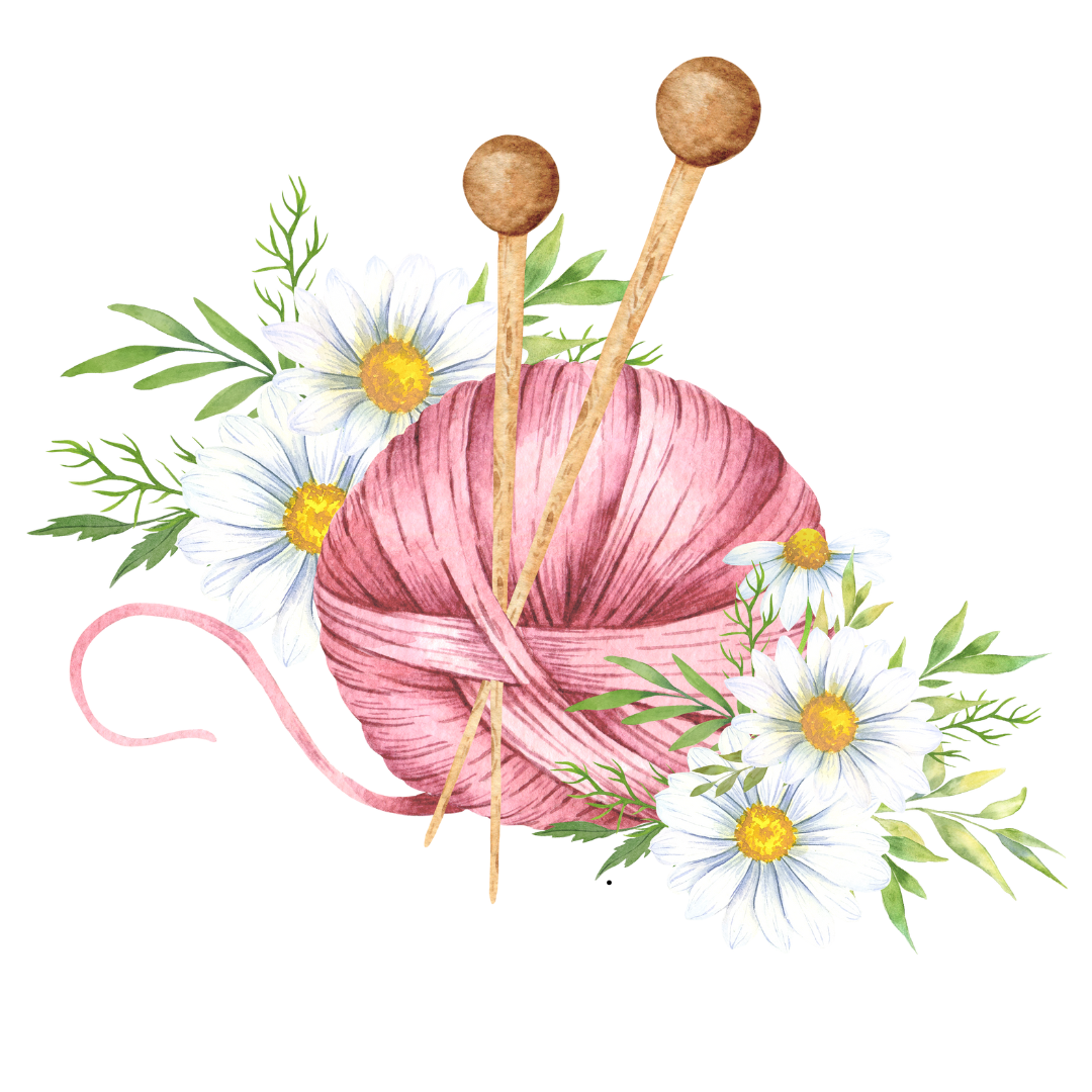 Bügelbild Wolle / Stricken