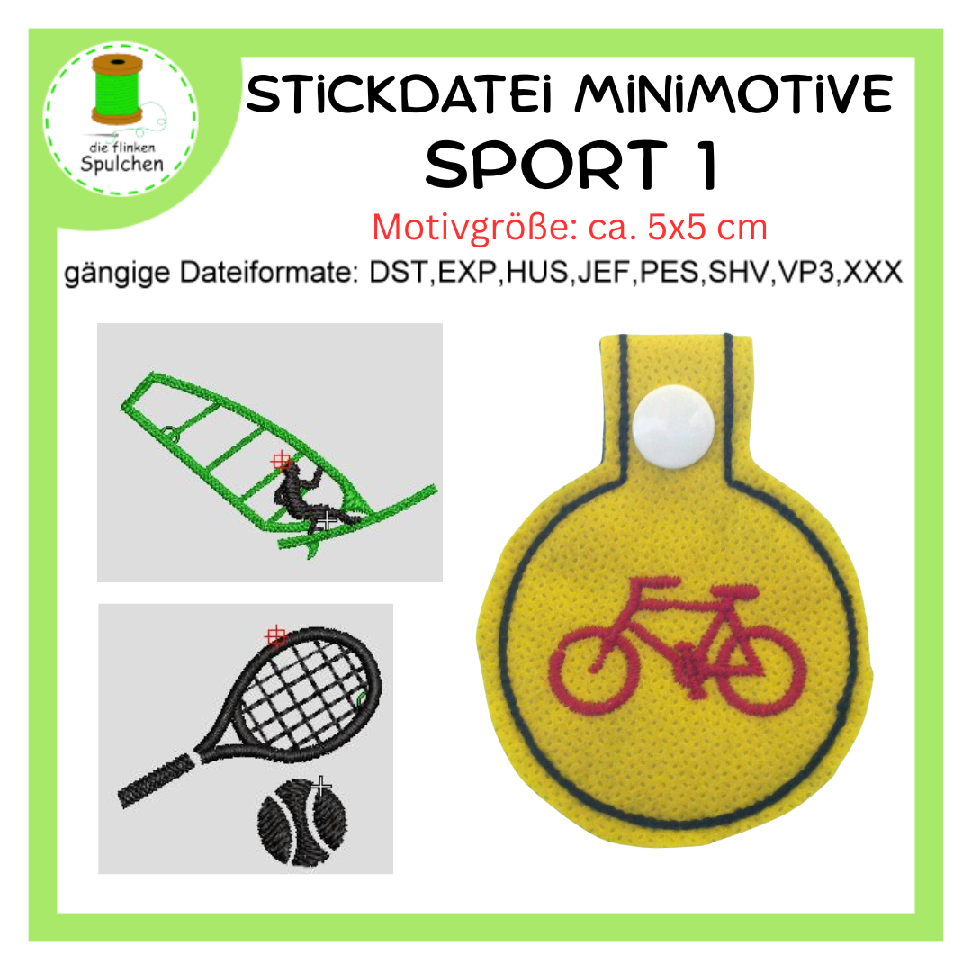 Stickdatei Vollstick Minimotive Sport