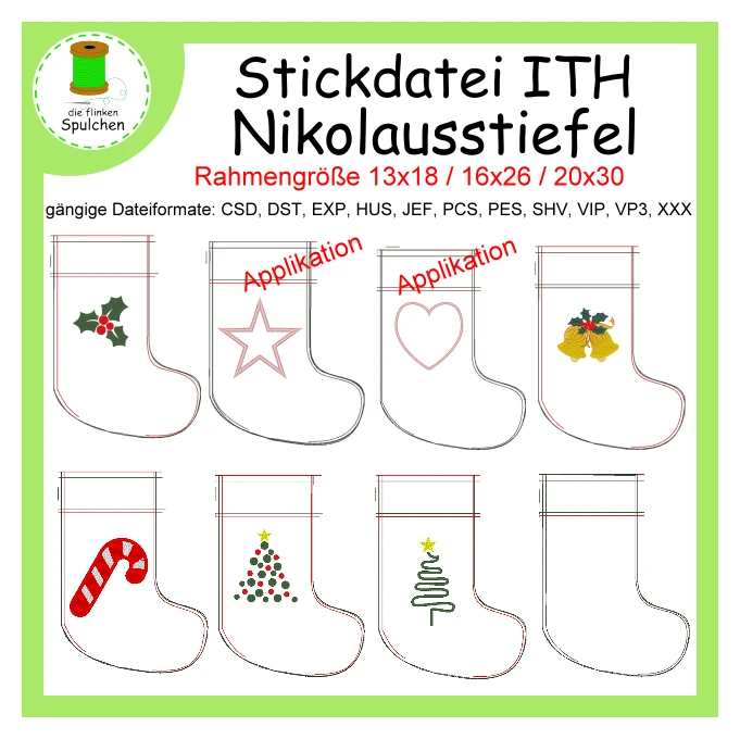 Stickdatei ITH Nikolaus Stiefel