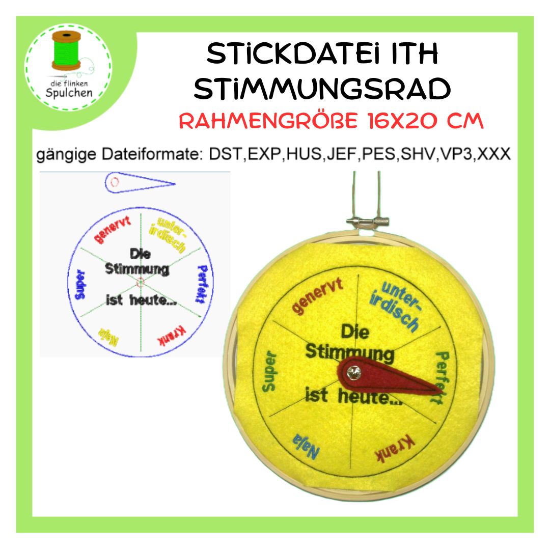 Stickdatei ITH Stimmungsrad