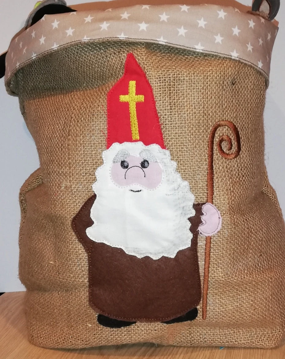 Stickdatei Applikation Doodle Bischof Nikolaus