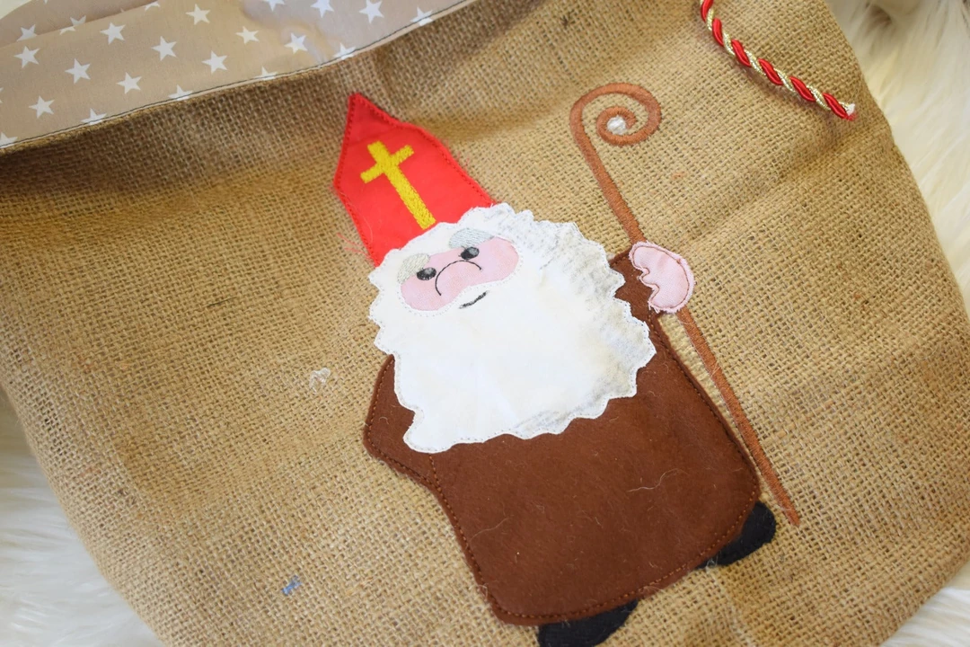 Stickdatei Applikation Doodle Bischof Nikolaus