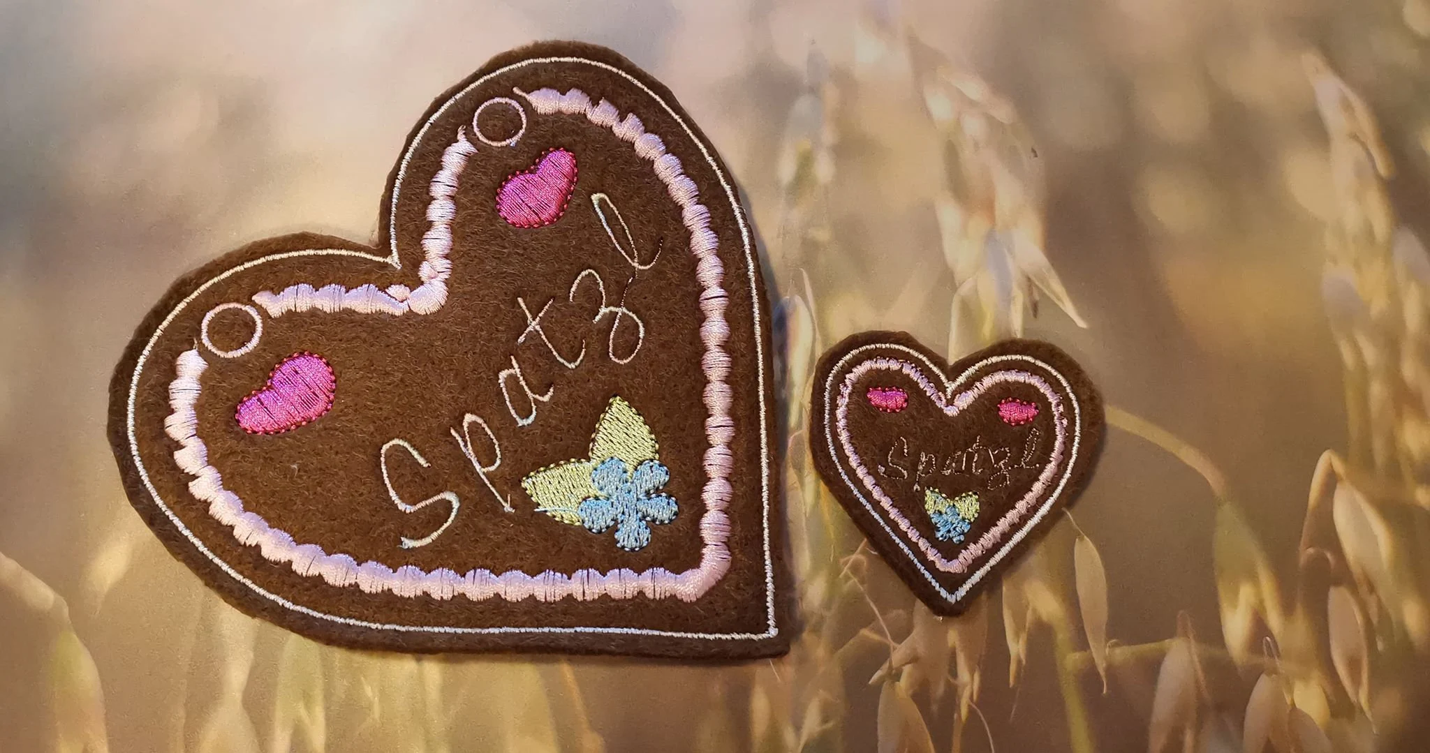 Stickdatei ITH / Appli Lebkuchenherzen 5cm