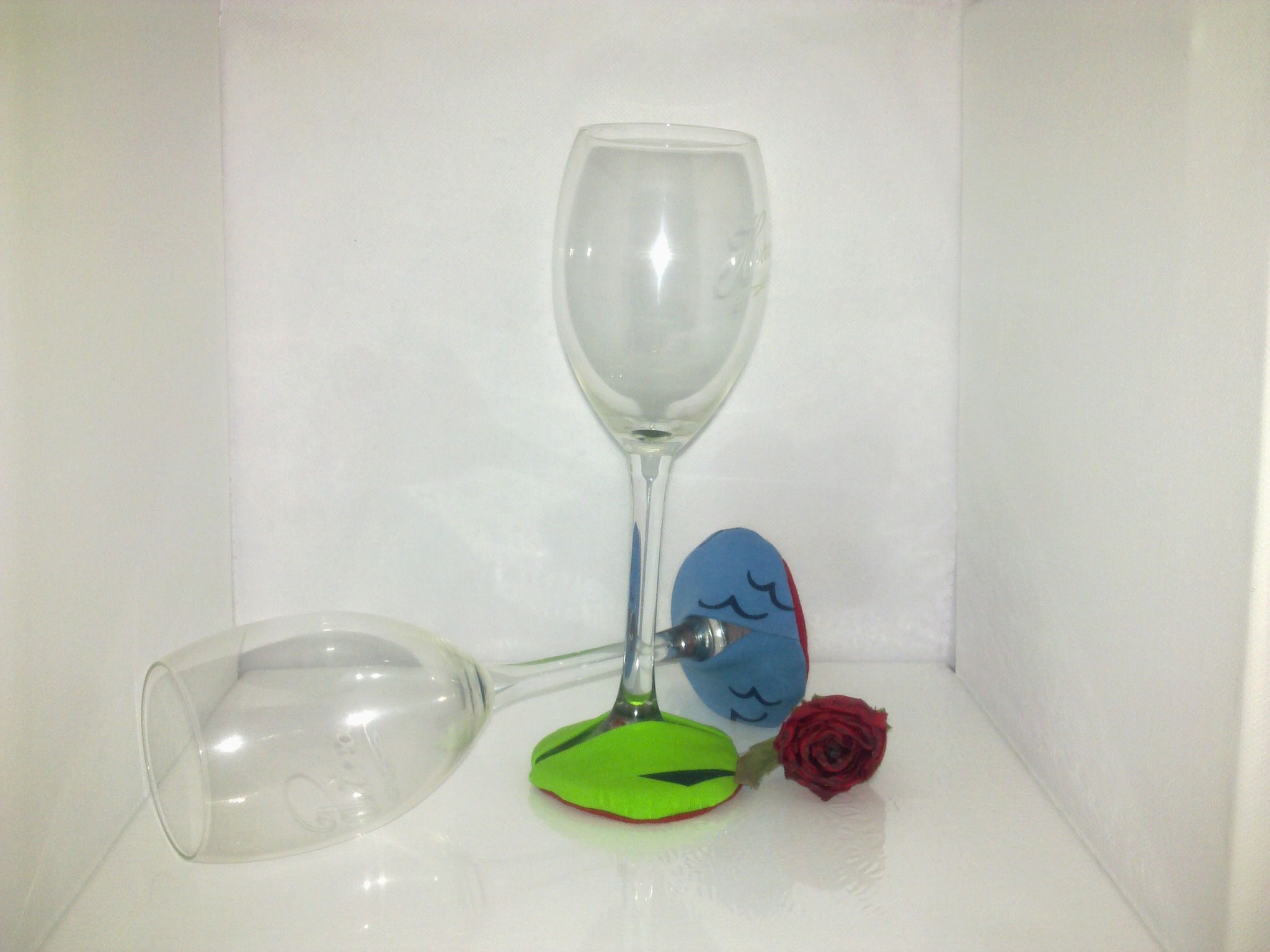 Stickdatei ITH Sektglas Markierer