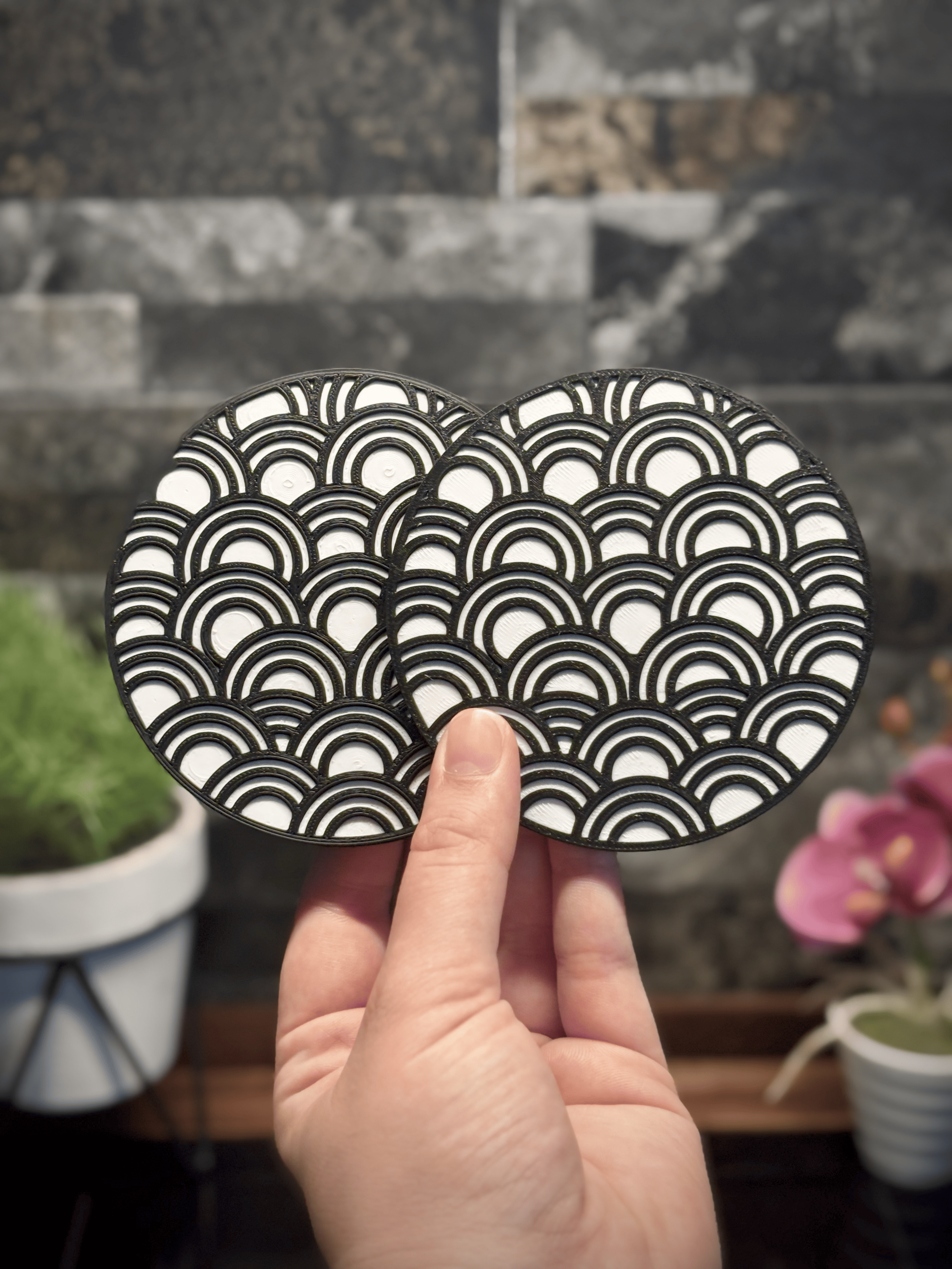 Sottobicchiere Giapponese Minimalista File per Stampa 3D