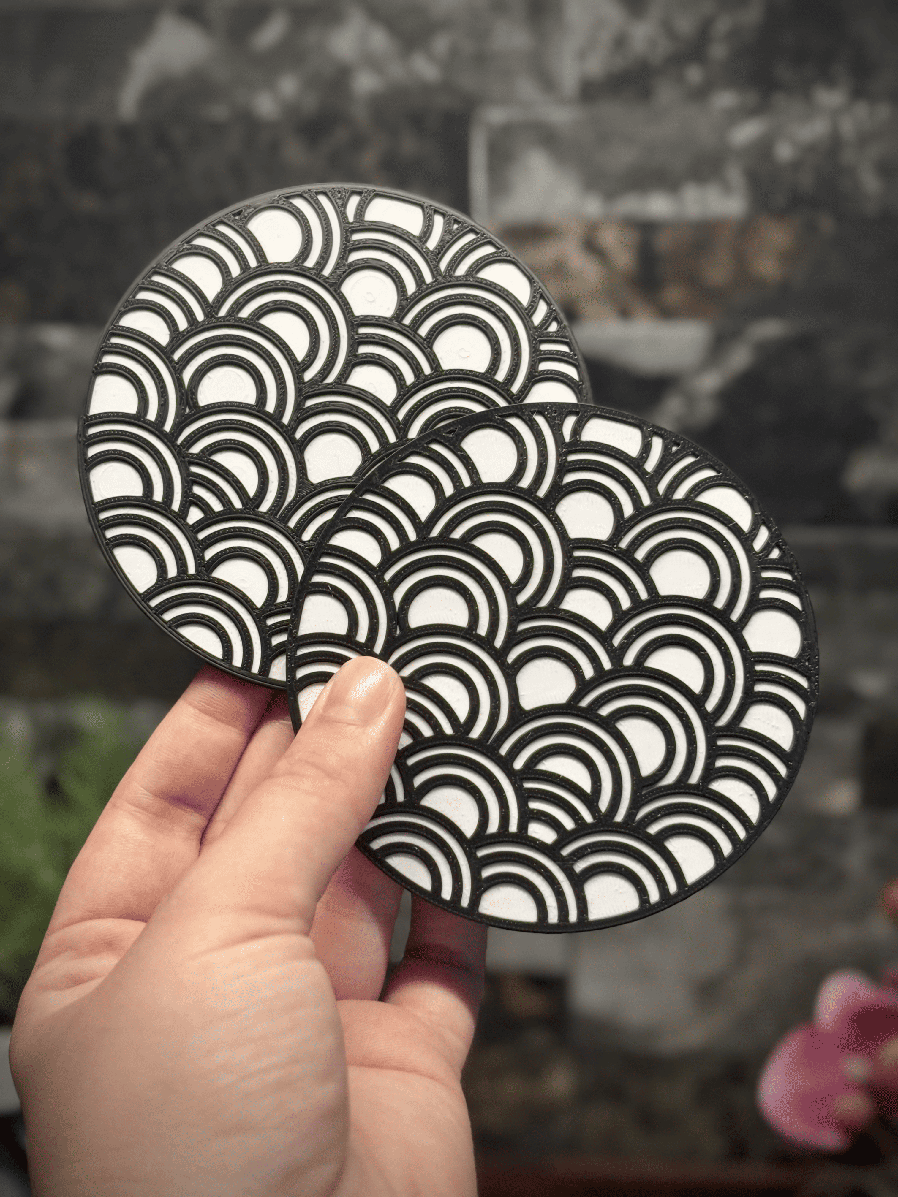 Sottobicchiere Giapponese Minimalista File per Stampa 3D