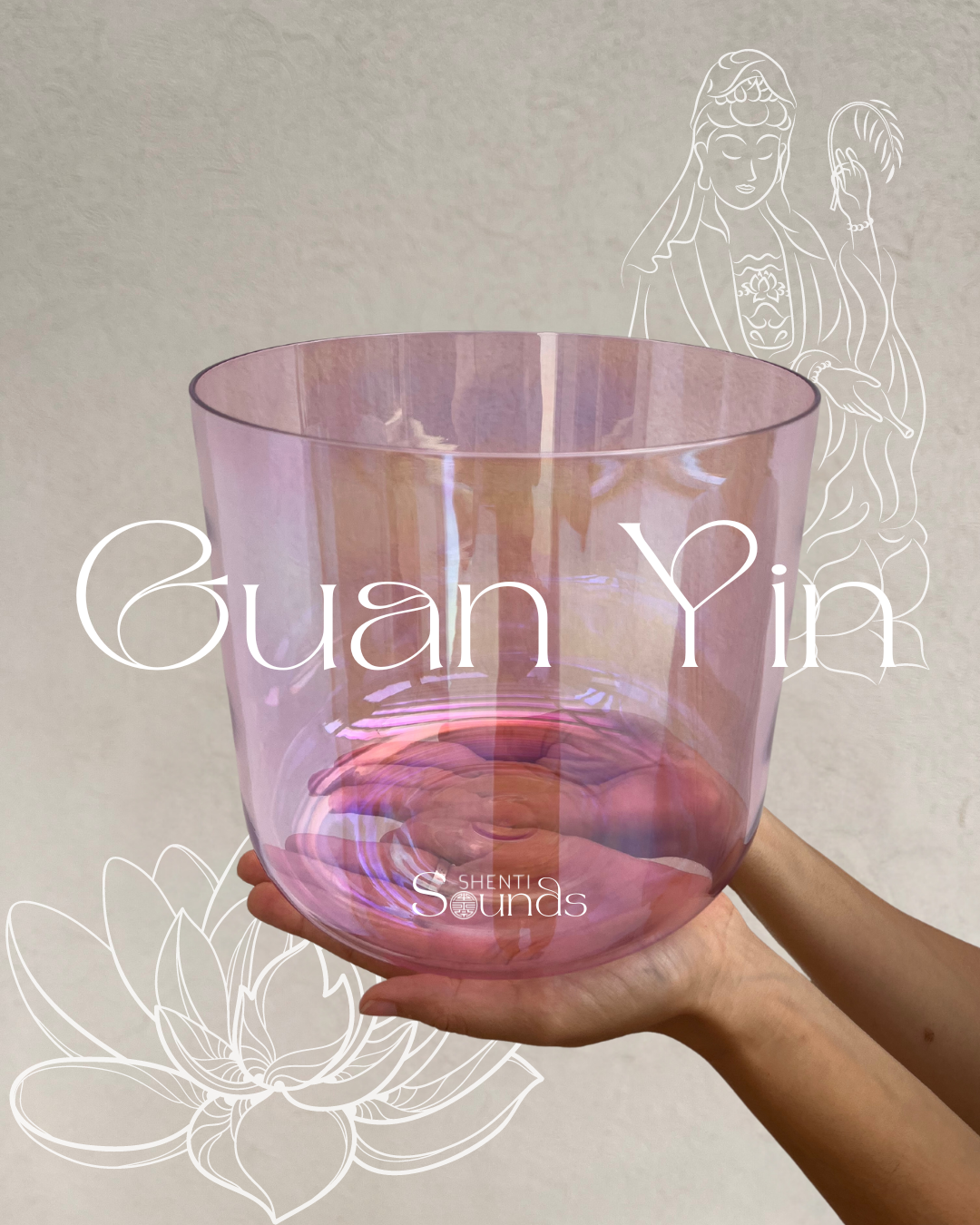 GUAN YIN Singing Bowl | Clear Quartz F#3