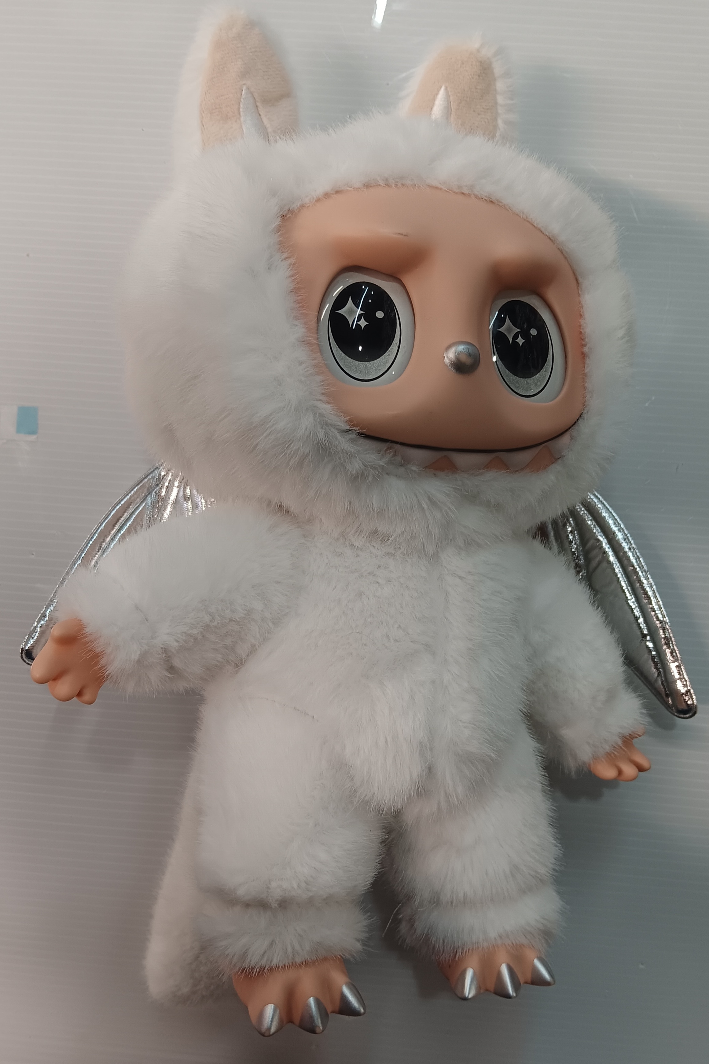 White monster dragon with wings and tail