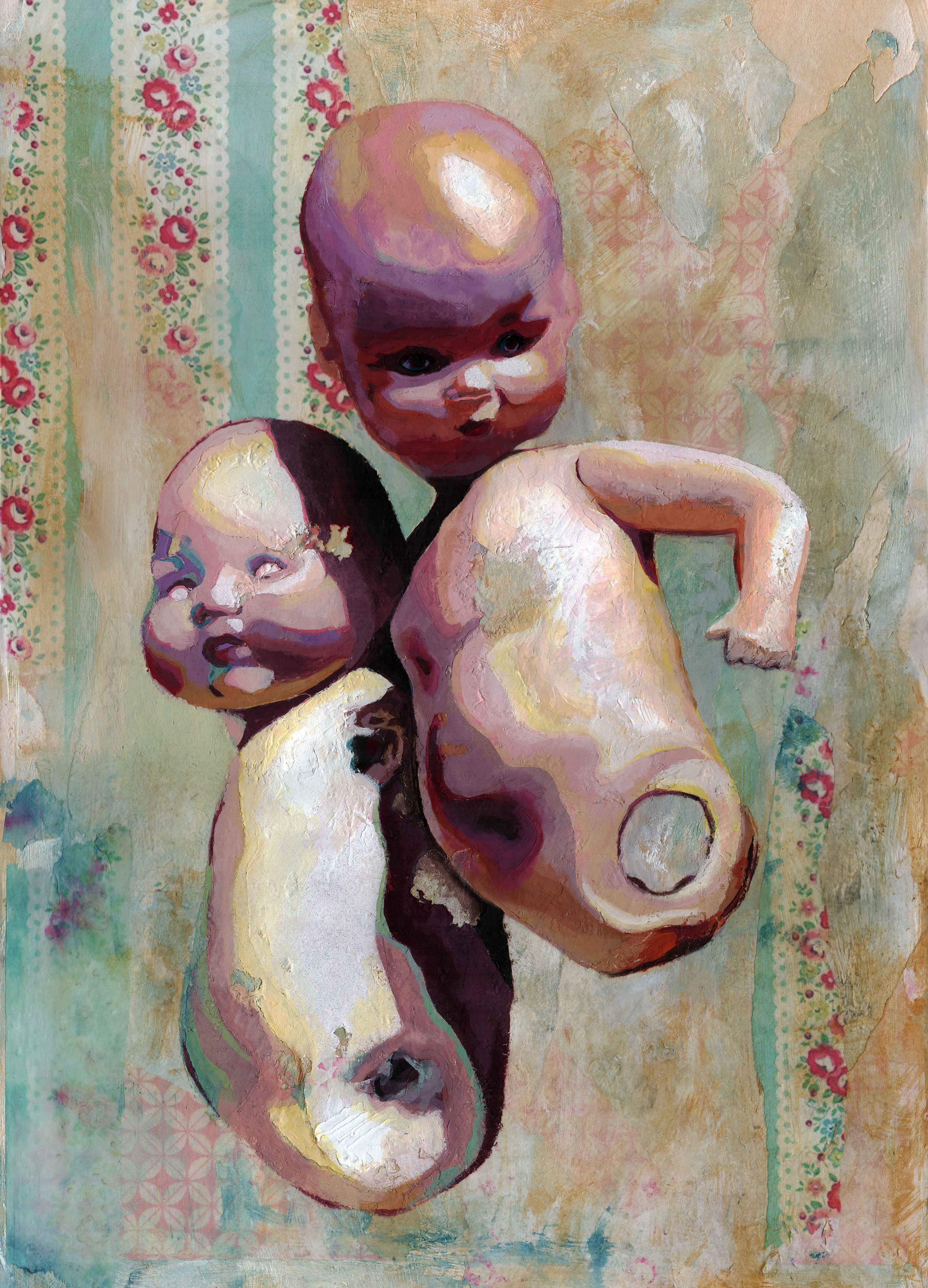Surreal Broken Doll Art Print
