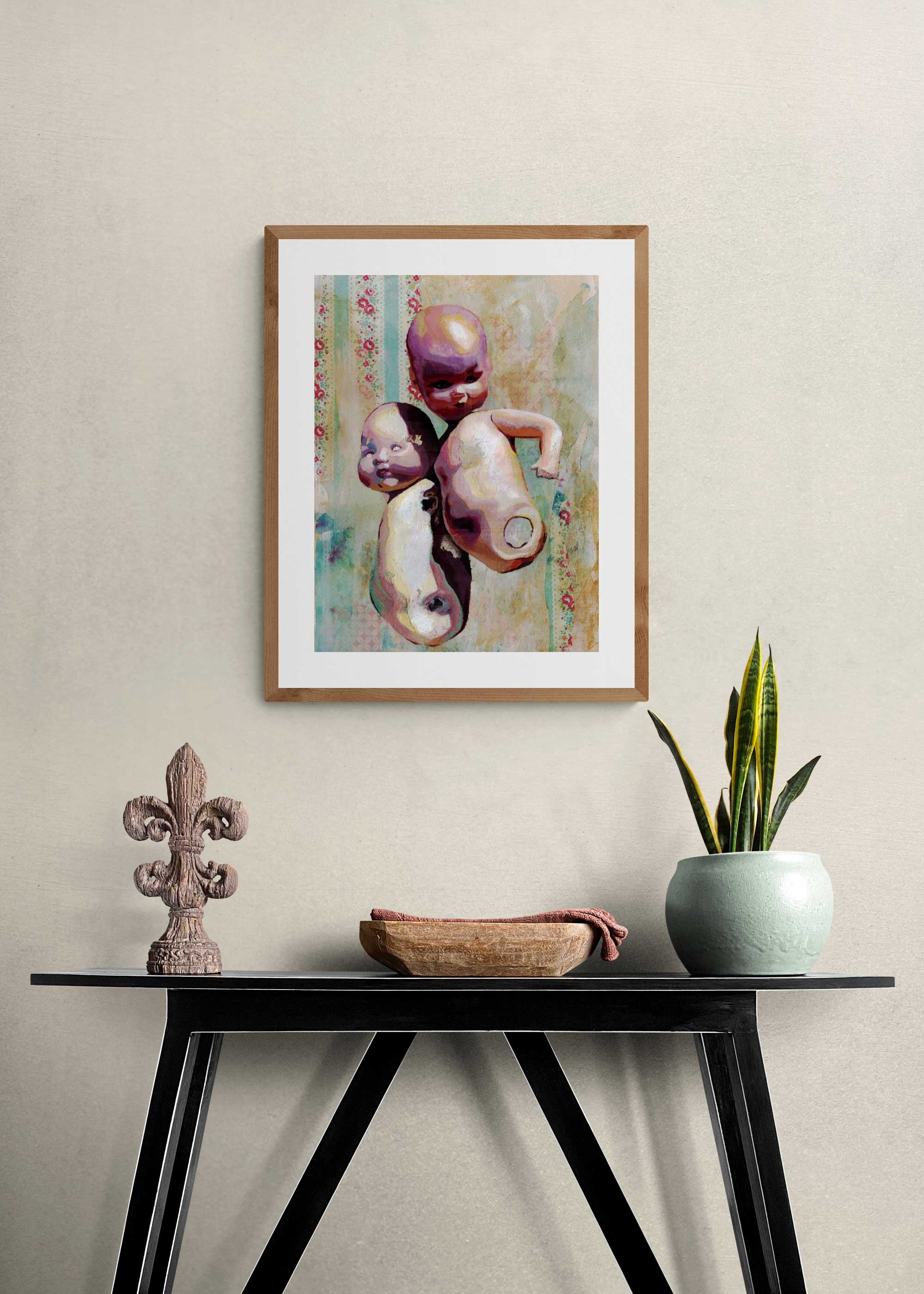 Surreal Broken Doll Art Print