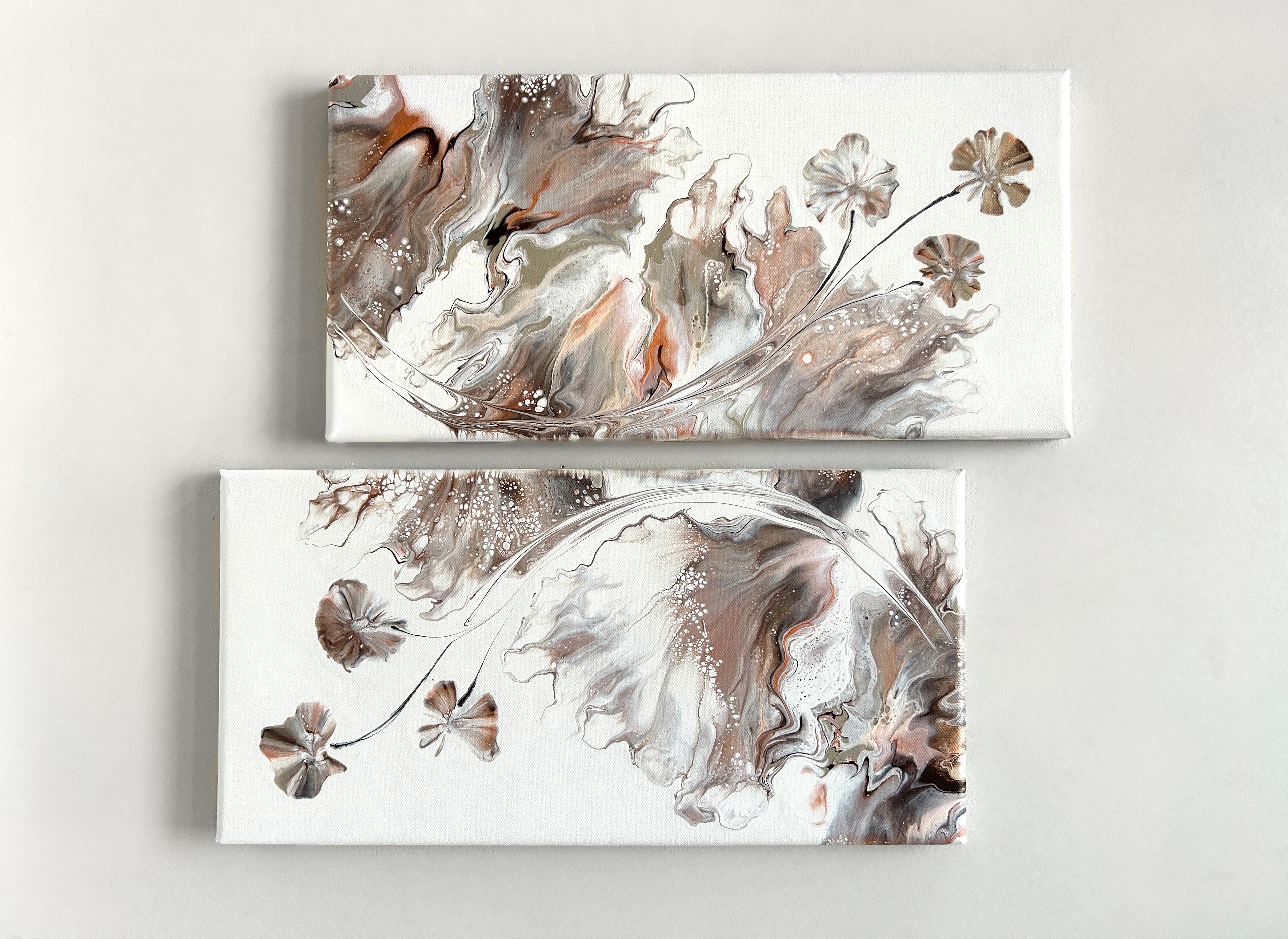 Soft Boho Meadow Diptych