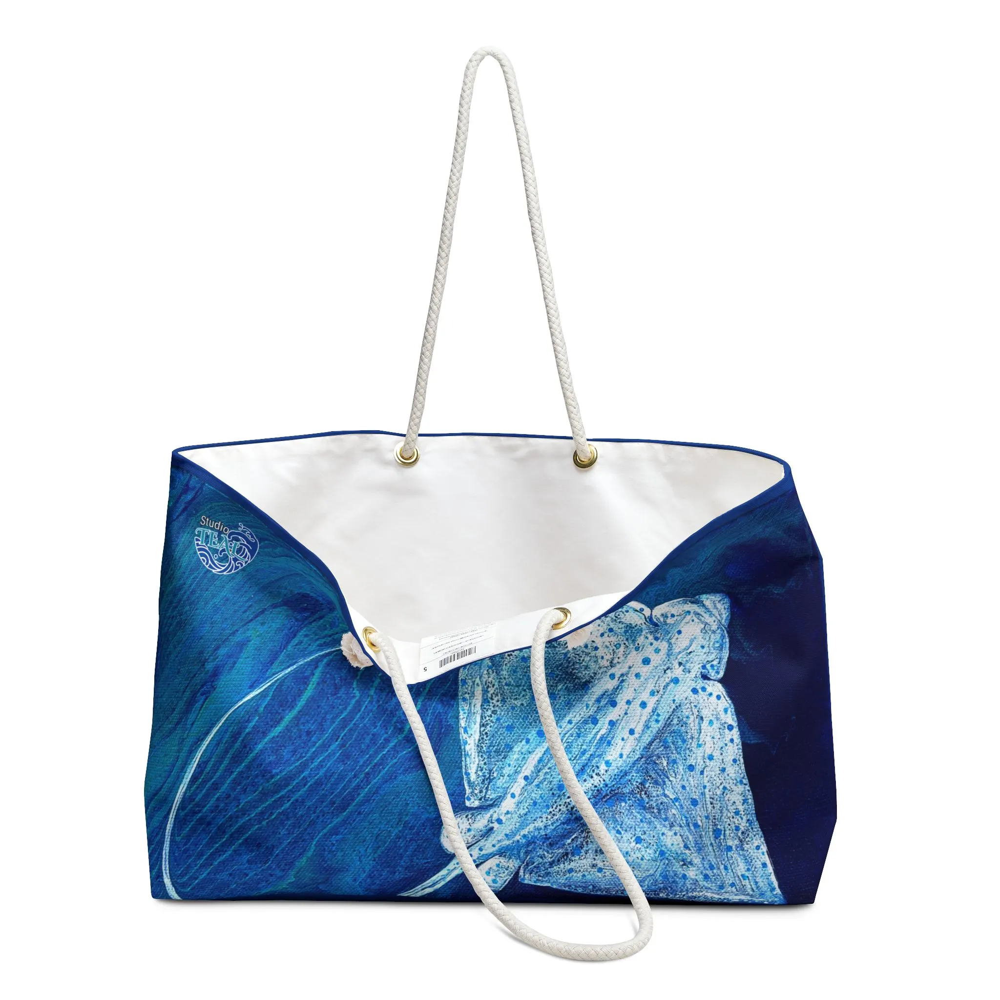 Eagle Ray Beach Bag: Stylish Weekender Beach Bag with Eagle Ray Painting - Perfect for Travel, Beach Days, Gifts, Totes, Weekend Getaways, Nautical Decor