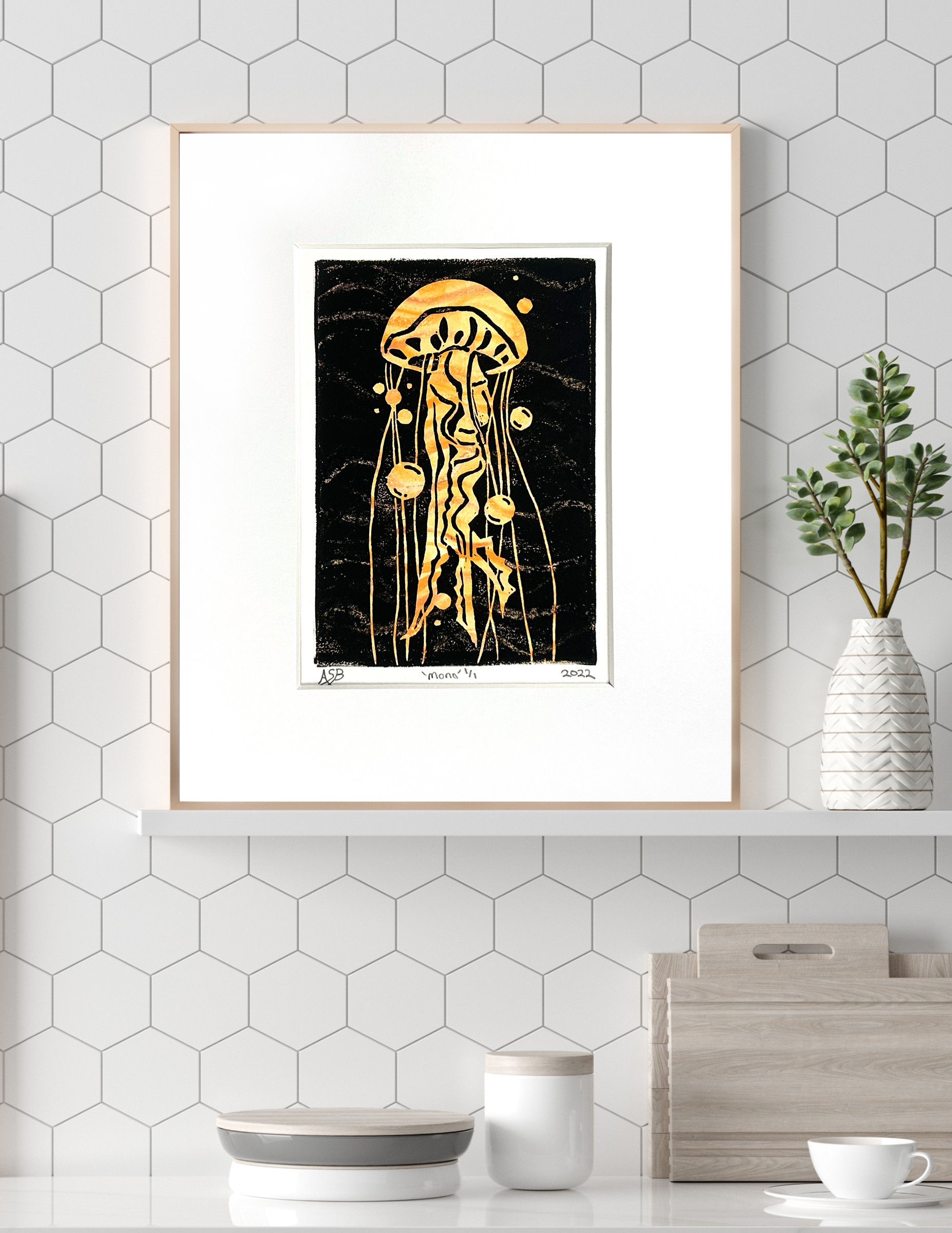 Jellyfish Monoprint II