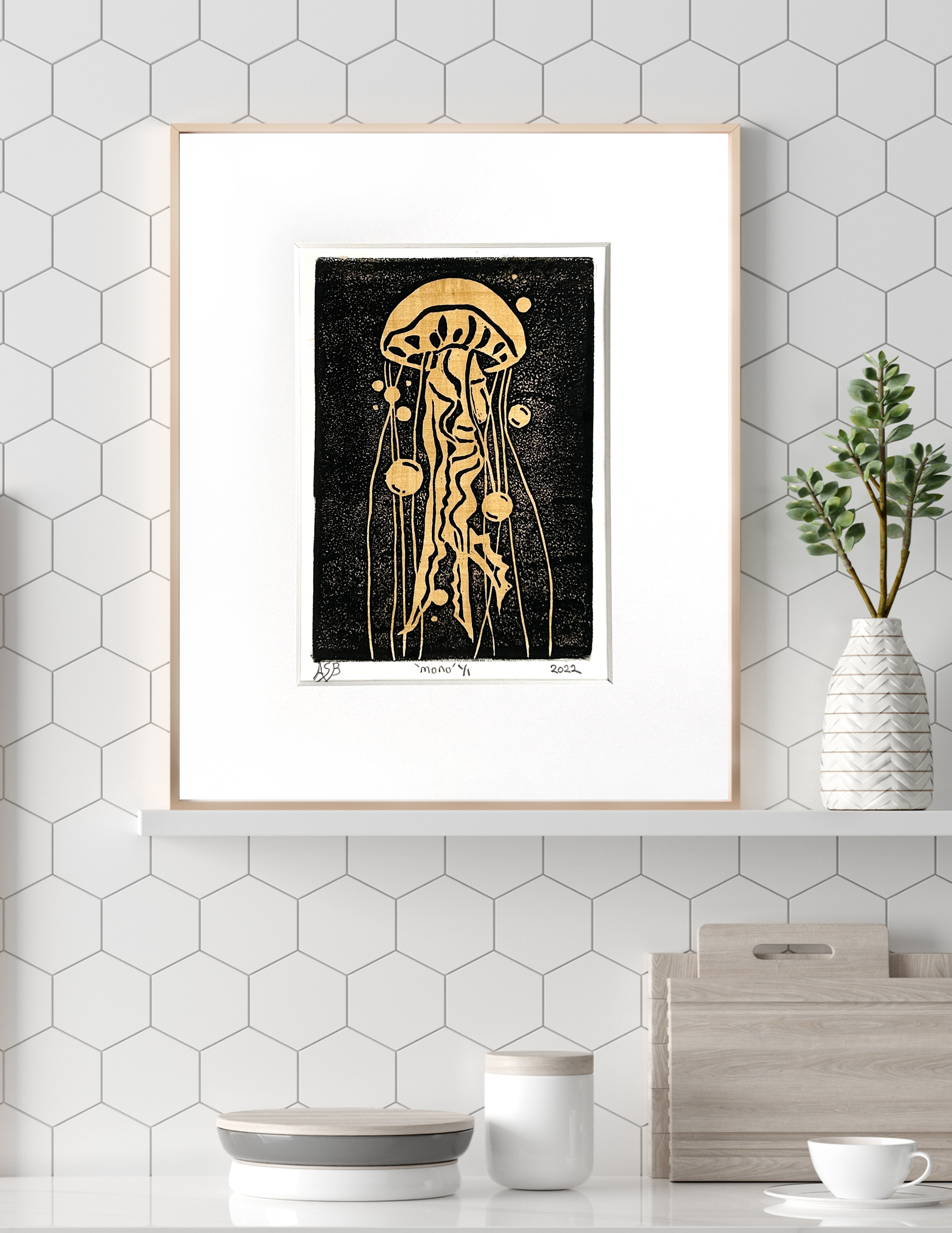Jellyfish Monoprint I