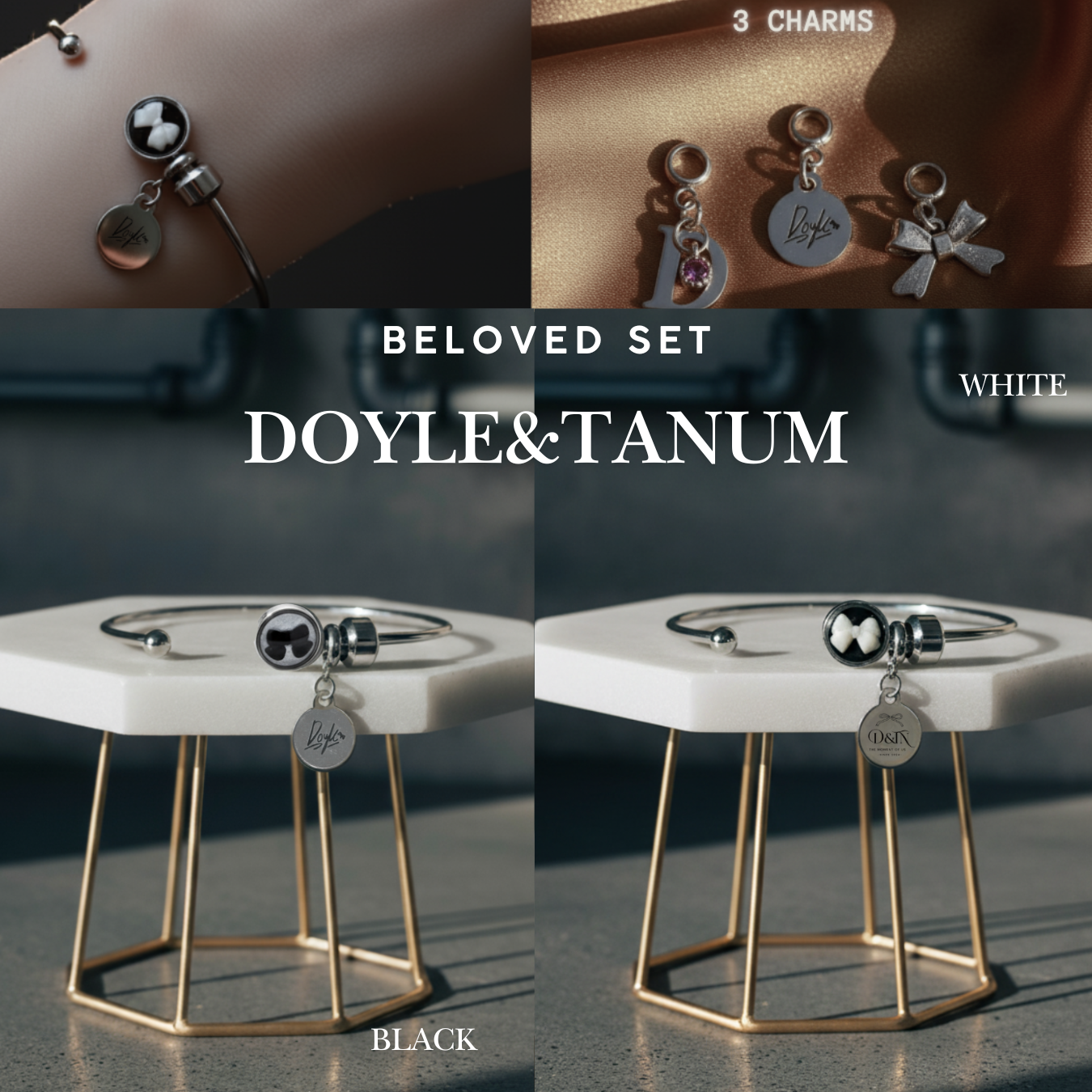 Doyle and Tanum Couple Bracelet -Beloved : White set