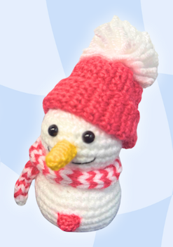 Handmade Knitted Snowman
