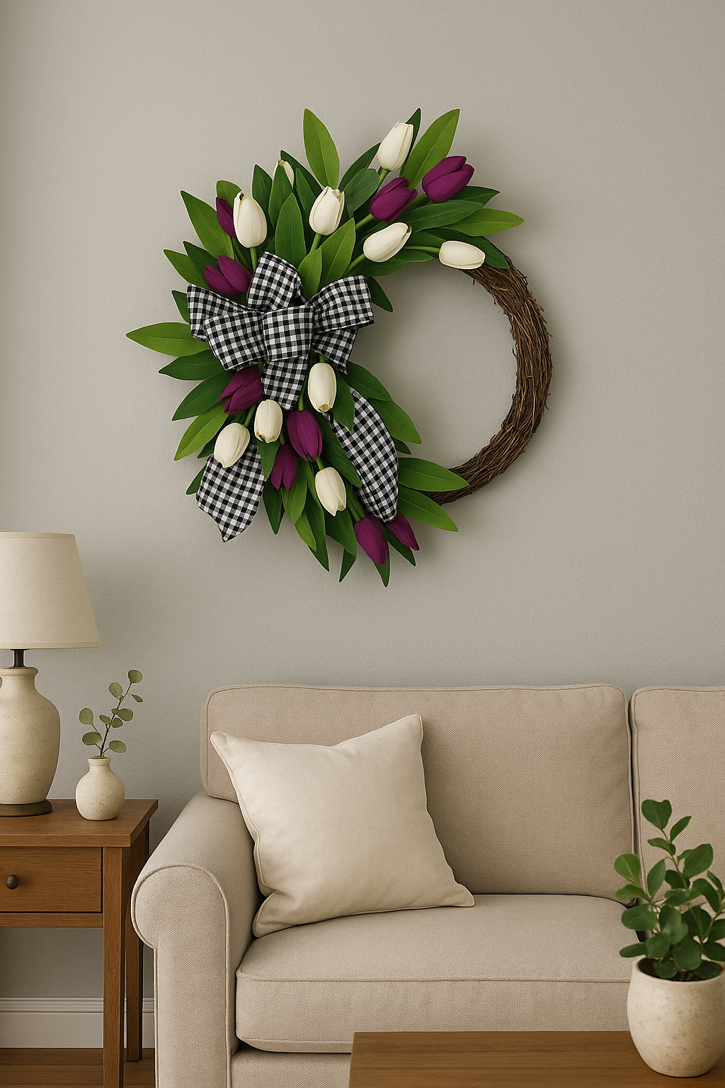 Floral Tulip Wreath