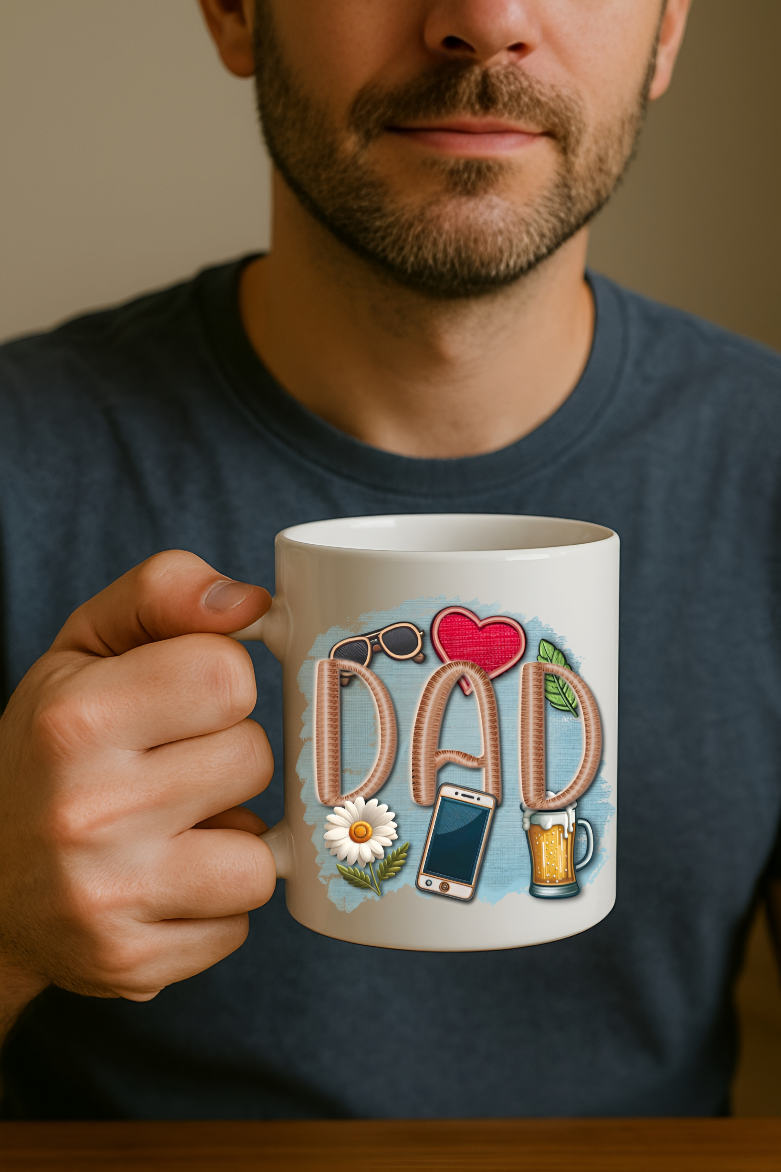 Father's Day Gift Set-Coffee Mug &Free Engraved Spoon
