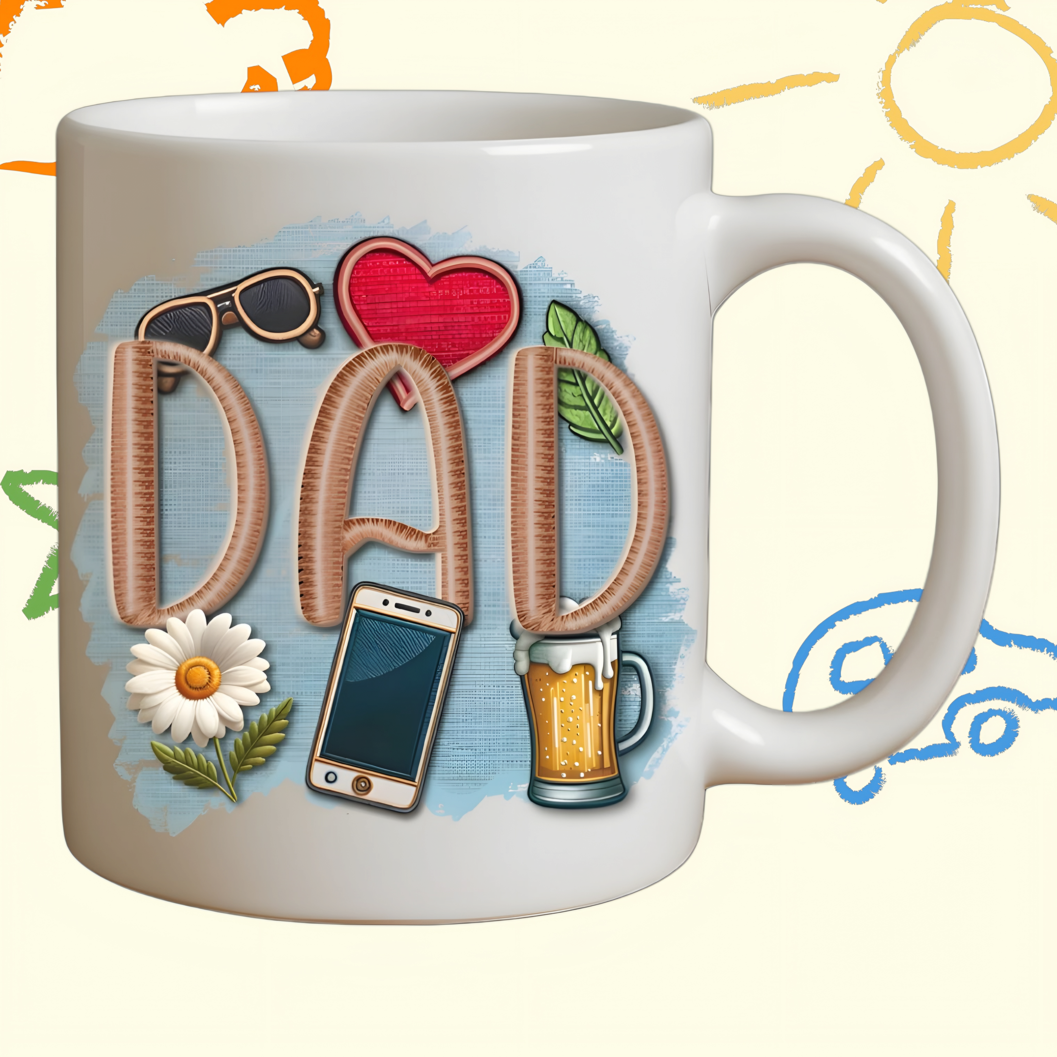 Father's Day Gift Set-Coffee Mug &Free Engraved Spoon