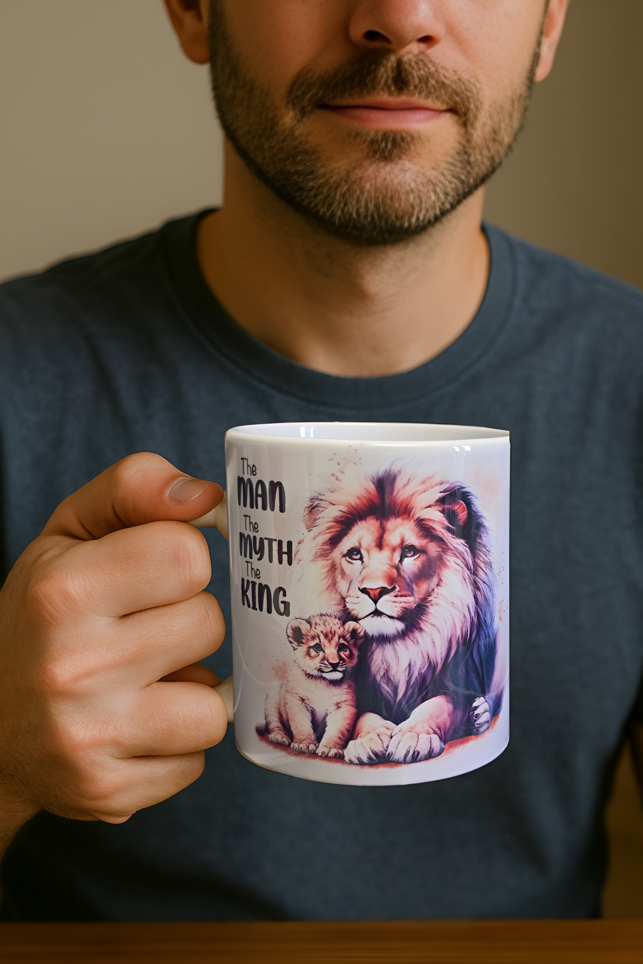 Lion-themed Coffee Mug for Dad-Best Dad Gift