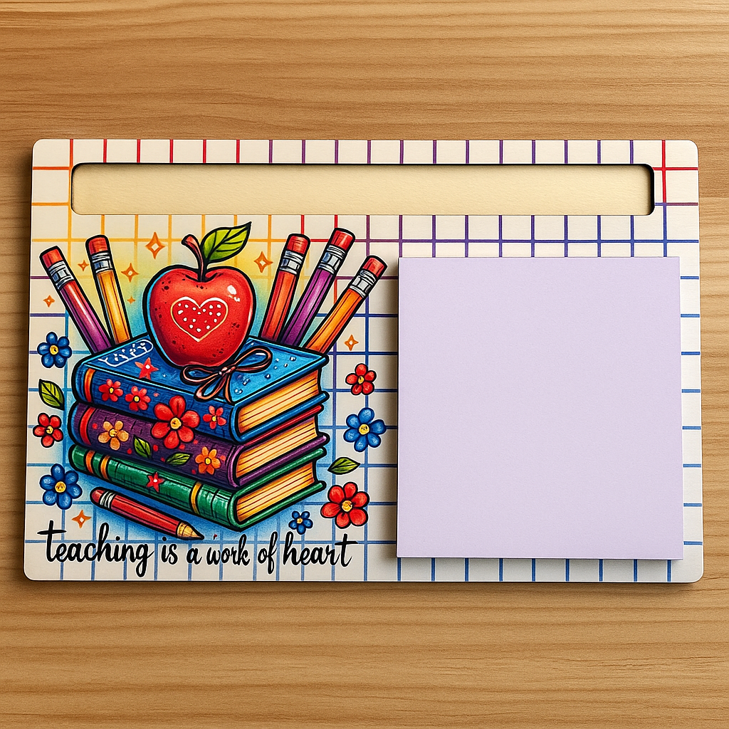 Hand Printed Teacher Sticky Notes with Gift Pen - Perfect Thank You or End of Year Teacher Gift