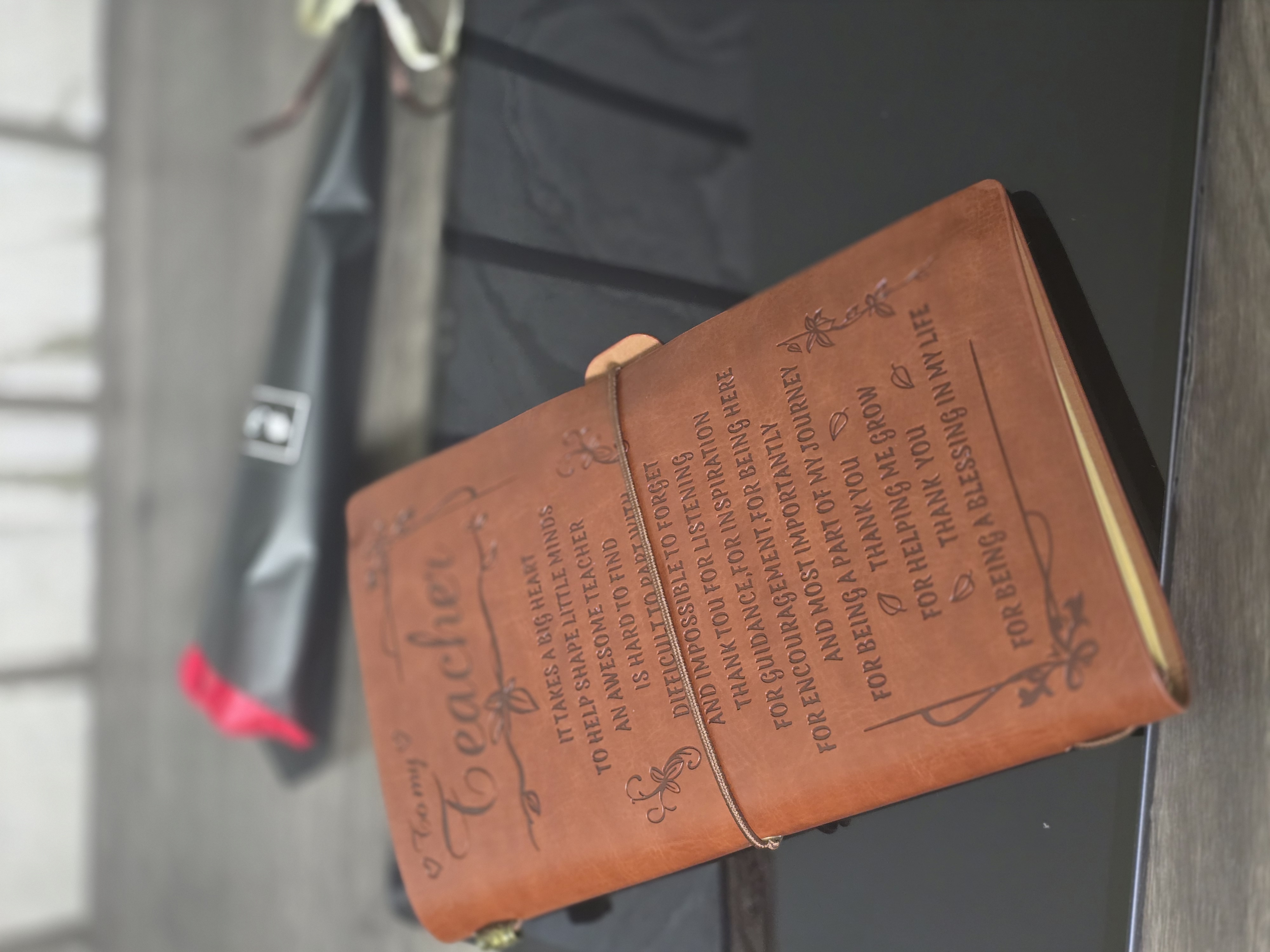 Personalized Leather Teacher Journal - Engraved Gift For Educators