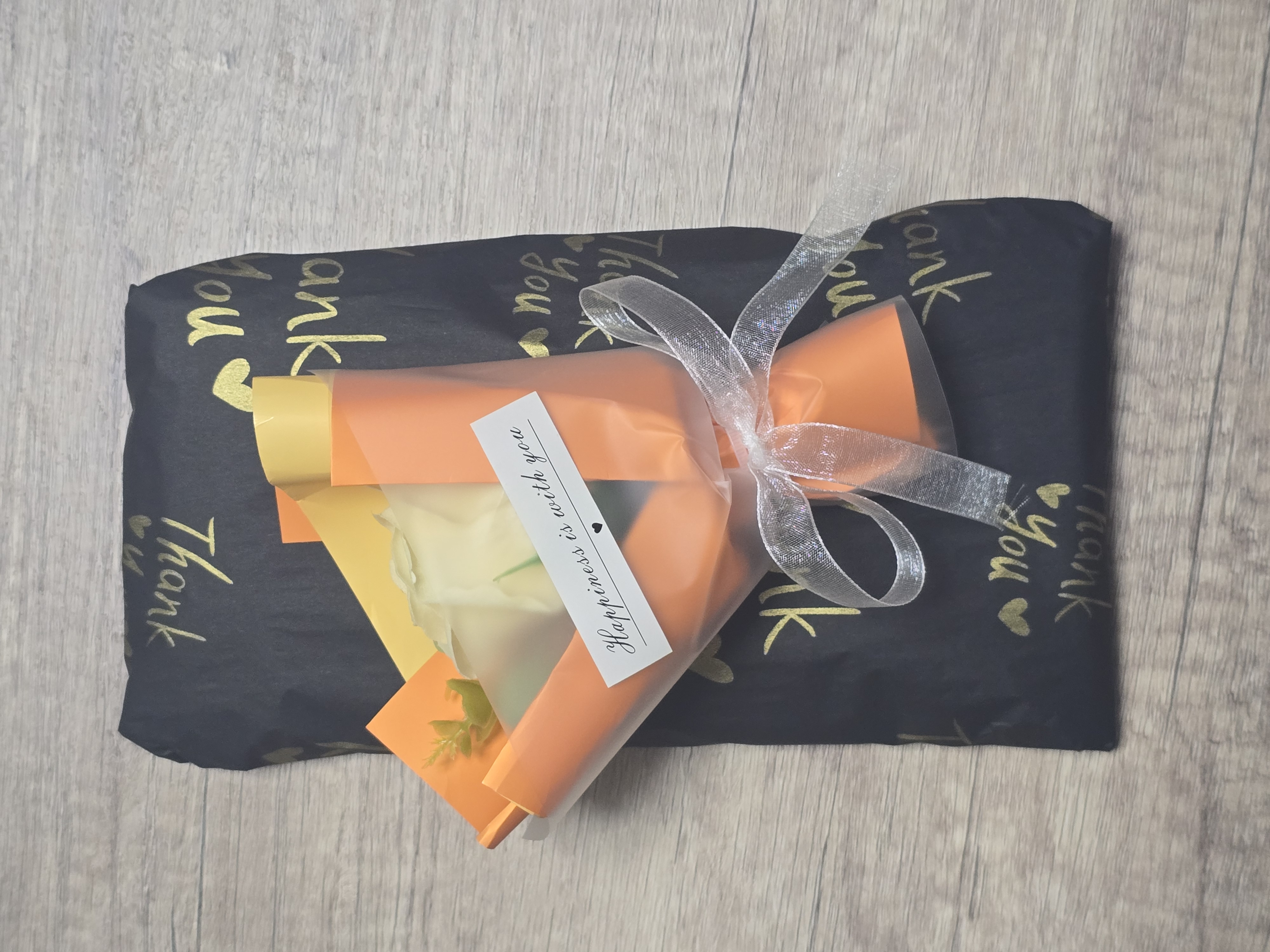 Personalized Handmade  Gift Bag for Teacher with Soap Flower