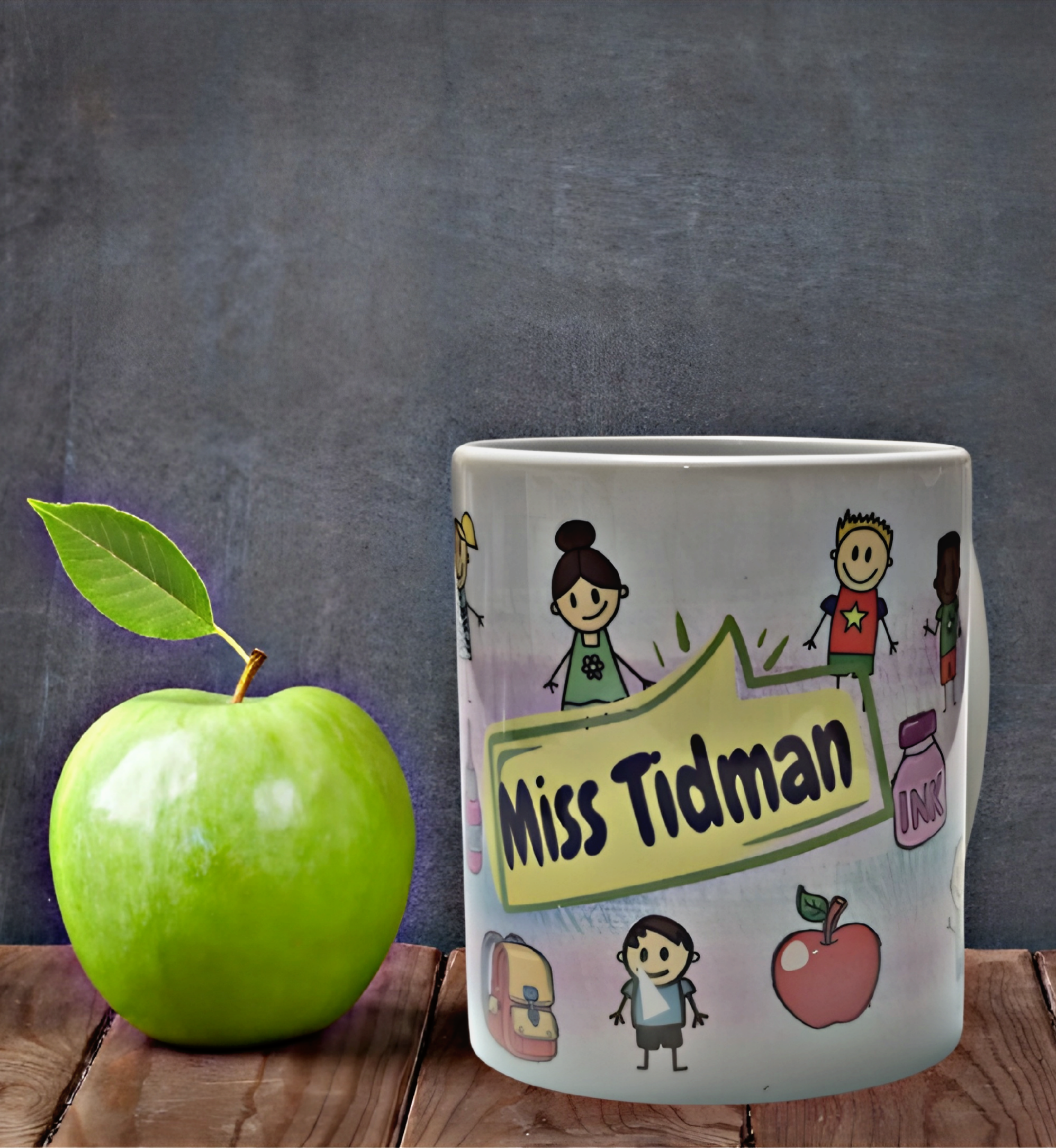 Personalized Teacher Mug Gift Set- Custom Name,Notebook & Pen