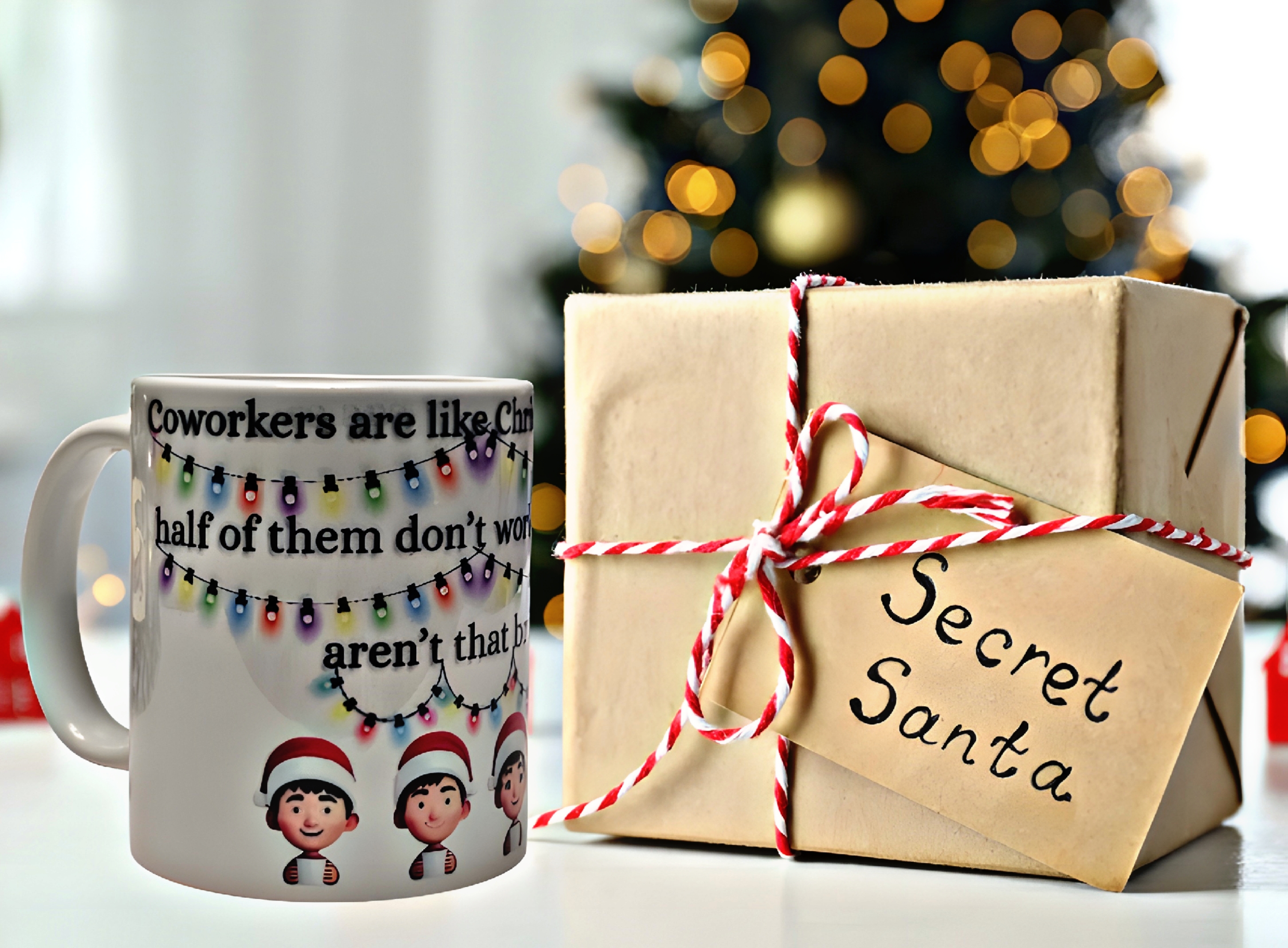 Coworkers Are Like Christmas Lights Mug - Funny Holiday Office Gift