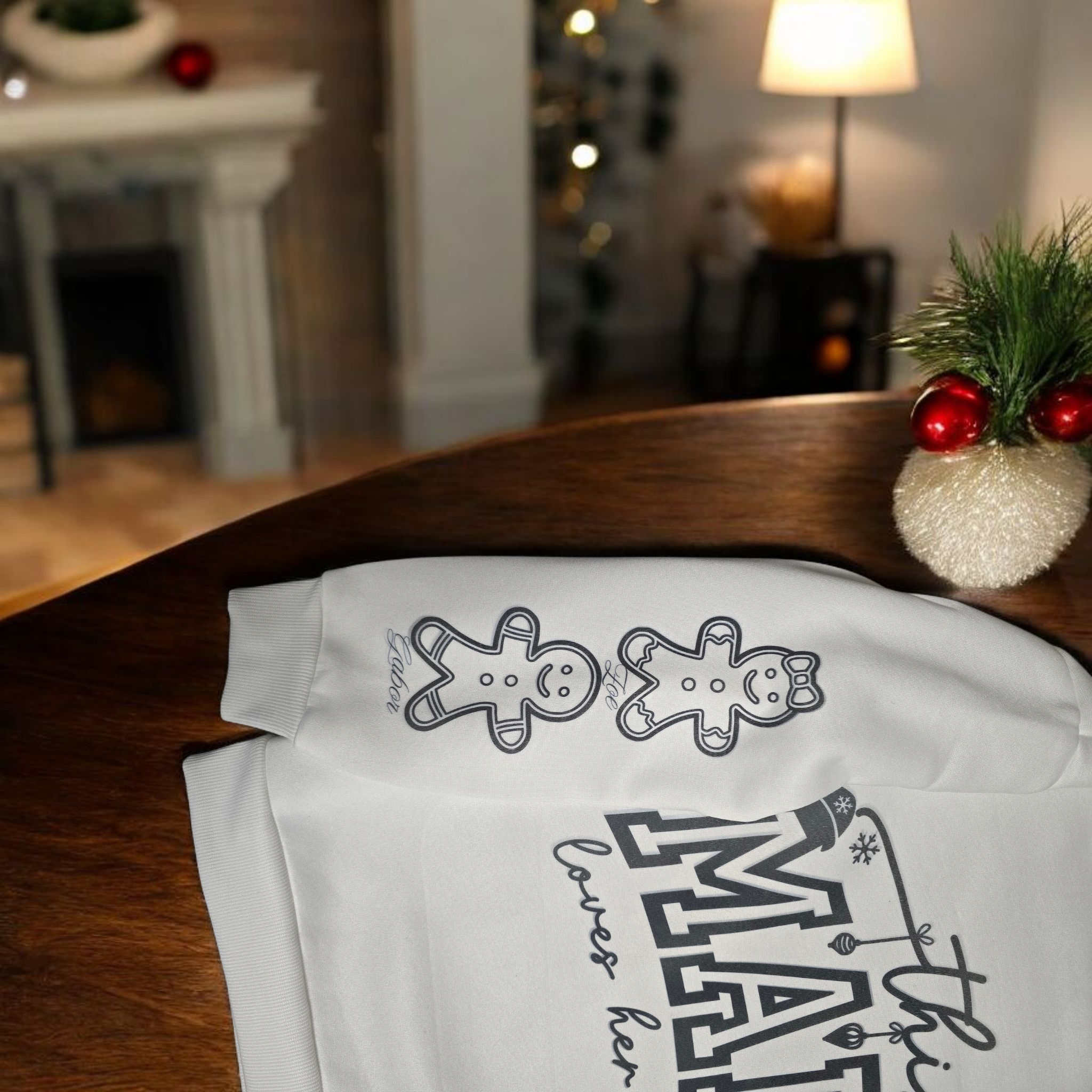 Personalized  Women's Christmas Sweatshirt with Child's Name - Magical Holiday Gift