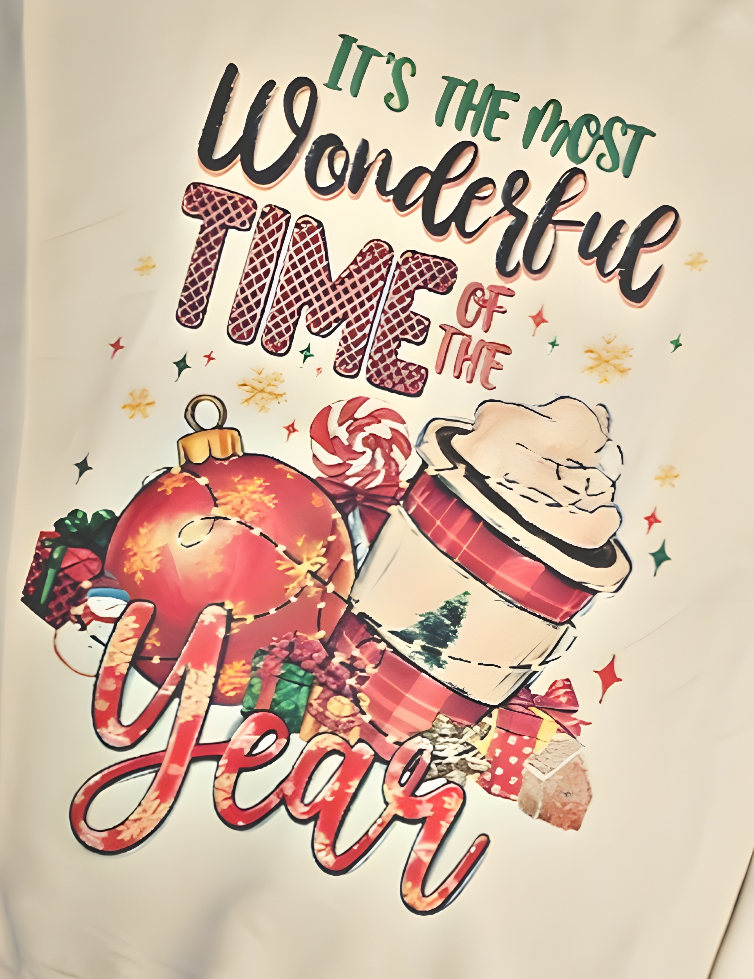 It's the Most Wonderful Time of the Year Christmas Sweatsirt - Cozy Festive Women's Jumper
