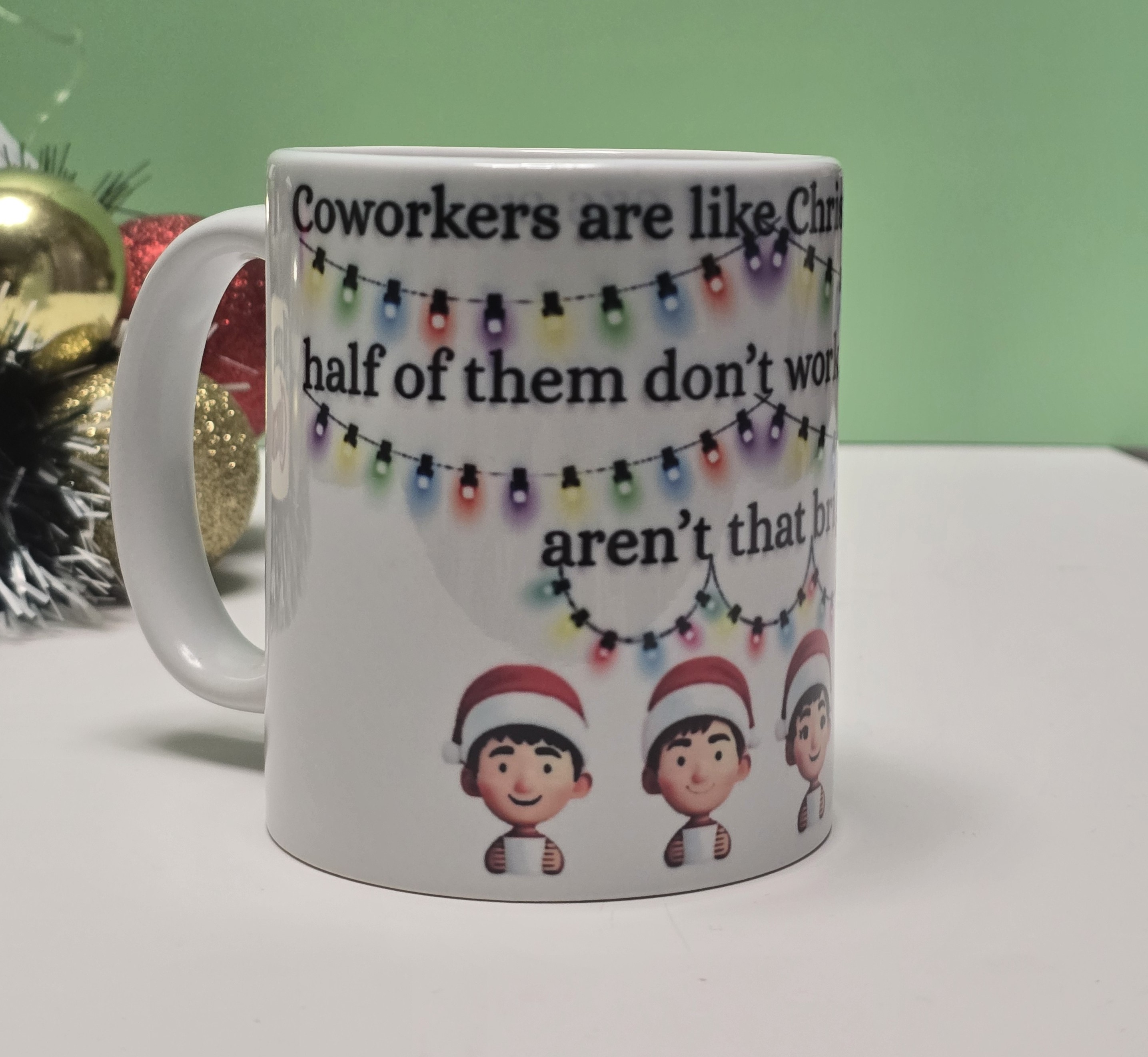 Coworkers Are Like Christmas Lights Mug - Funny Holiday Office Gift
