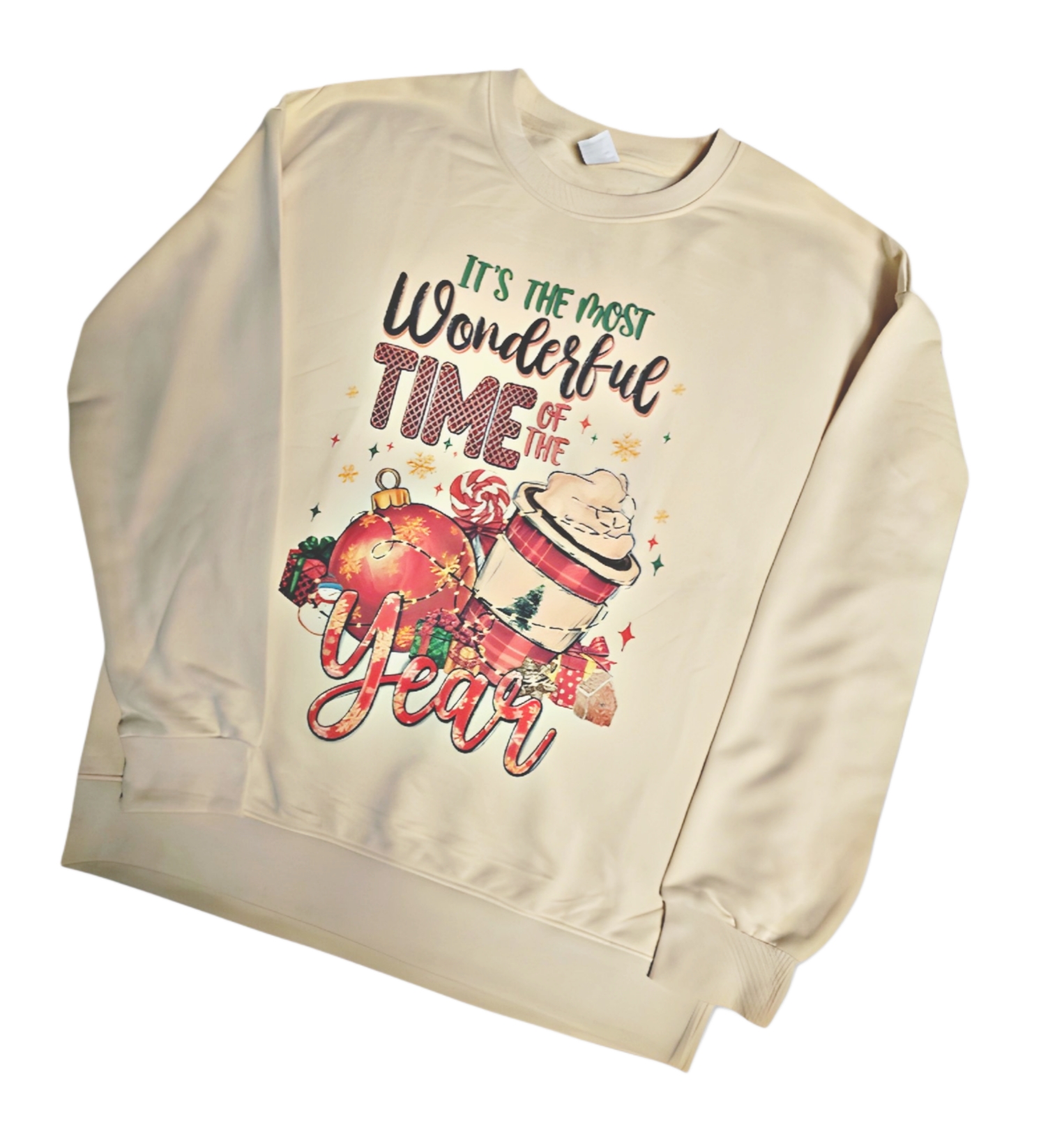 It's the Most Wonderful Time of the Year Christmas Sweatsirt - Cozy Festive Women's Jumper