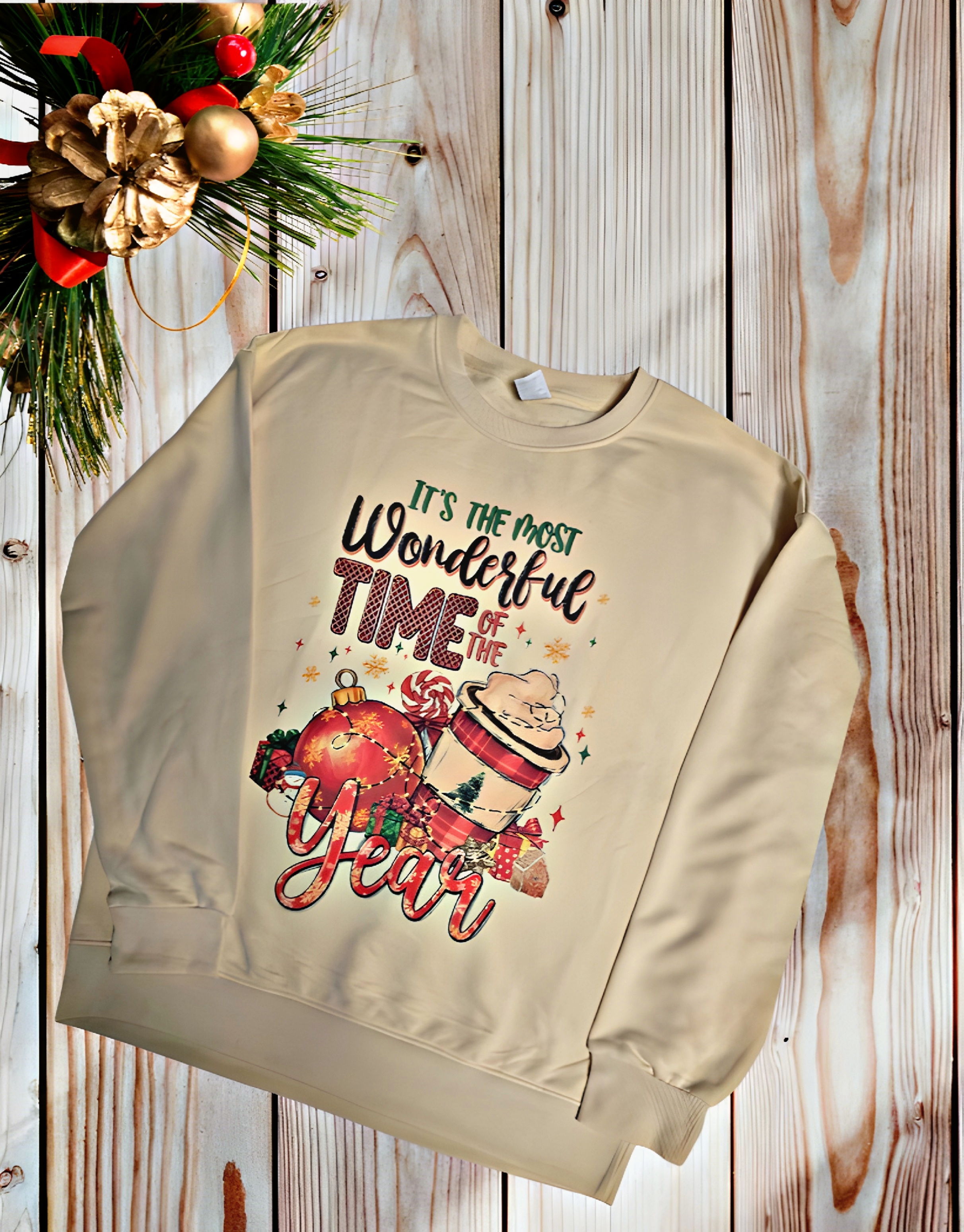 It's the Most Wonderful Time of the Year Christmas Sweatsirt - Cozy Festive Women's Jumper