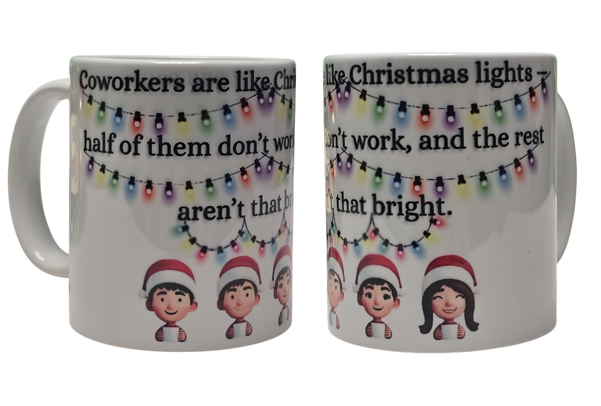 Coworkers Are Like Christmas Lights Mug - Funny Holiday Office Gift