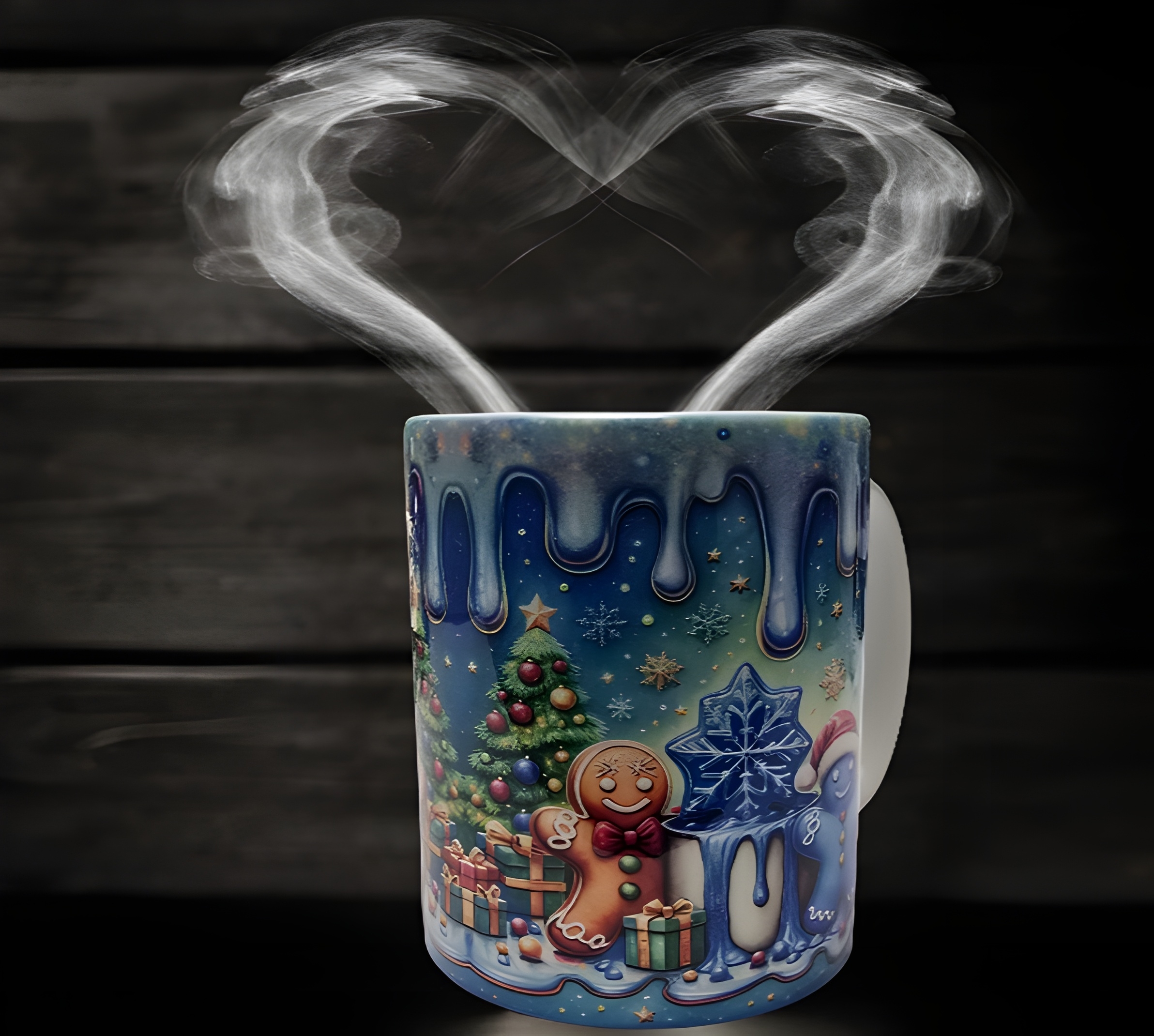 Christmas Mug - Festive Holiday Cup with Cute Winter Desing /Perfect Gift Idea