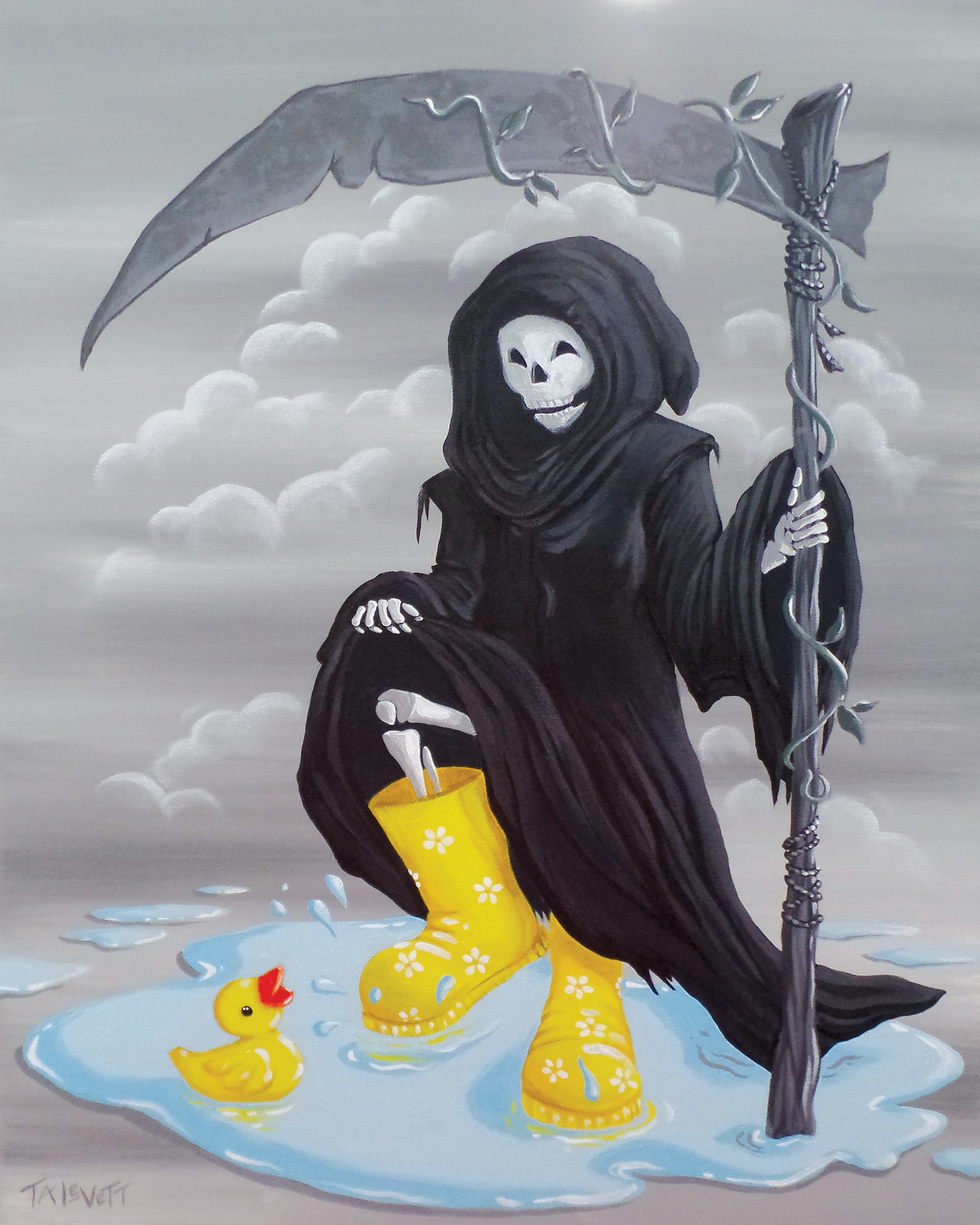 Death's Day Off - Art Print - Unframed