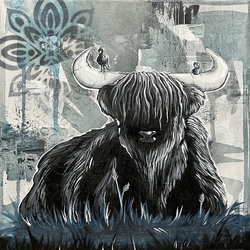 Highlander - Original Acrylic Painting - Unframed